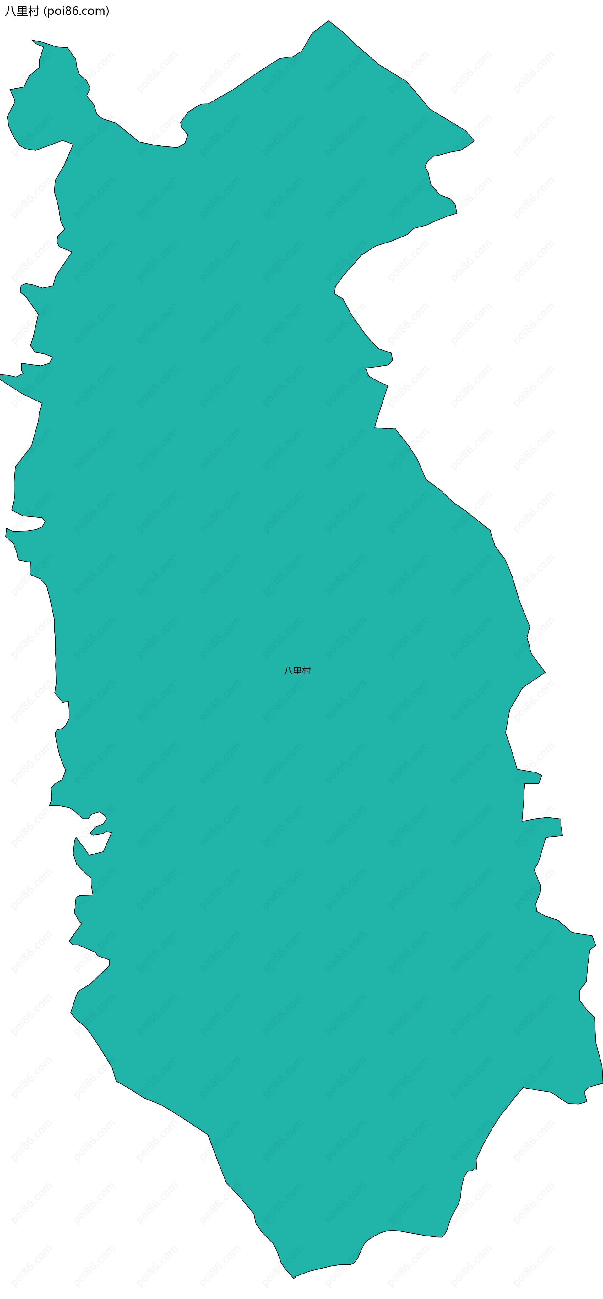 八里村边界地图