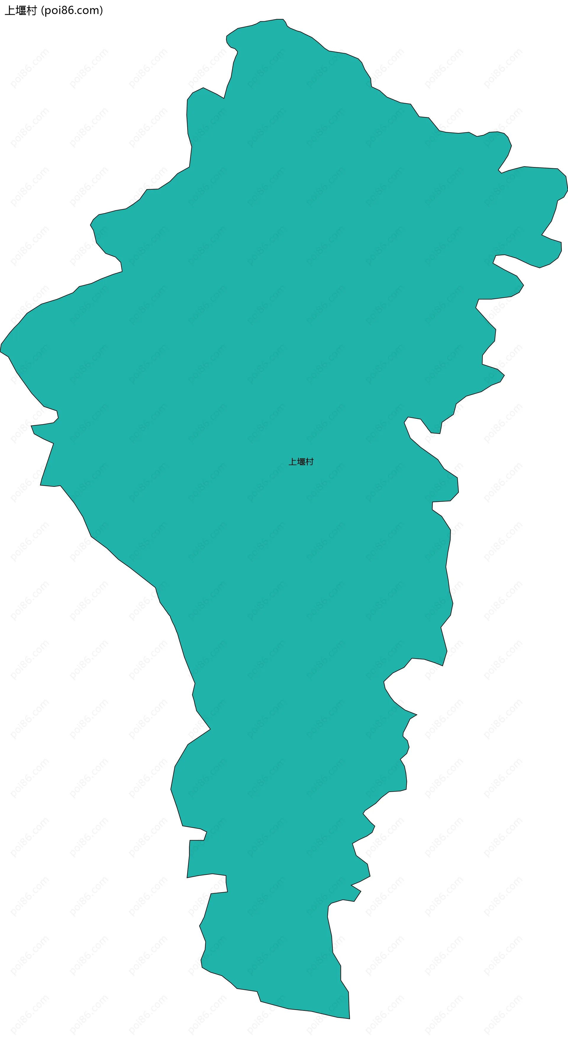 上堰村边界地图