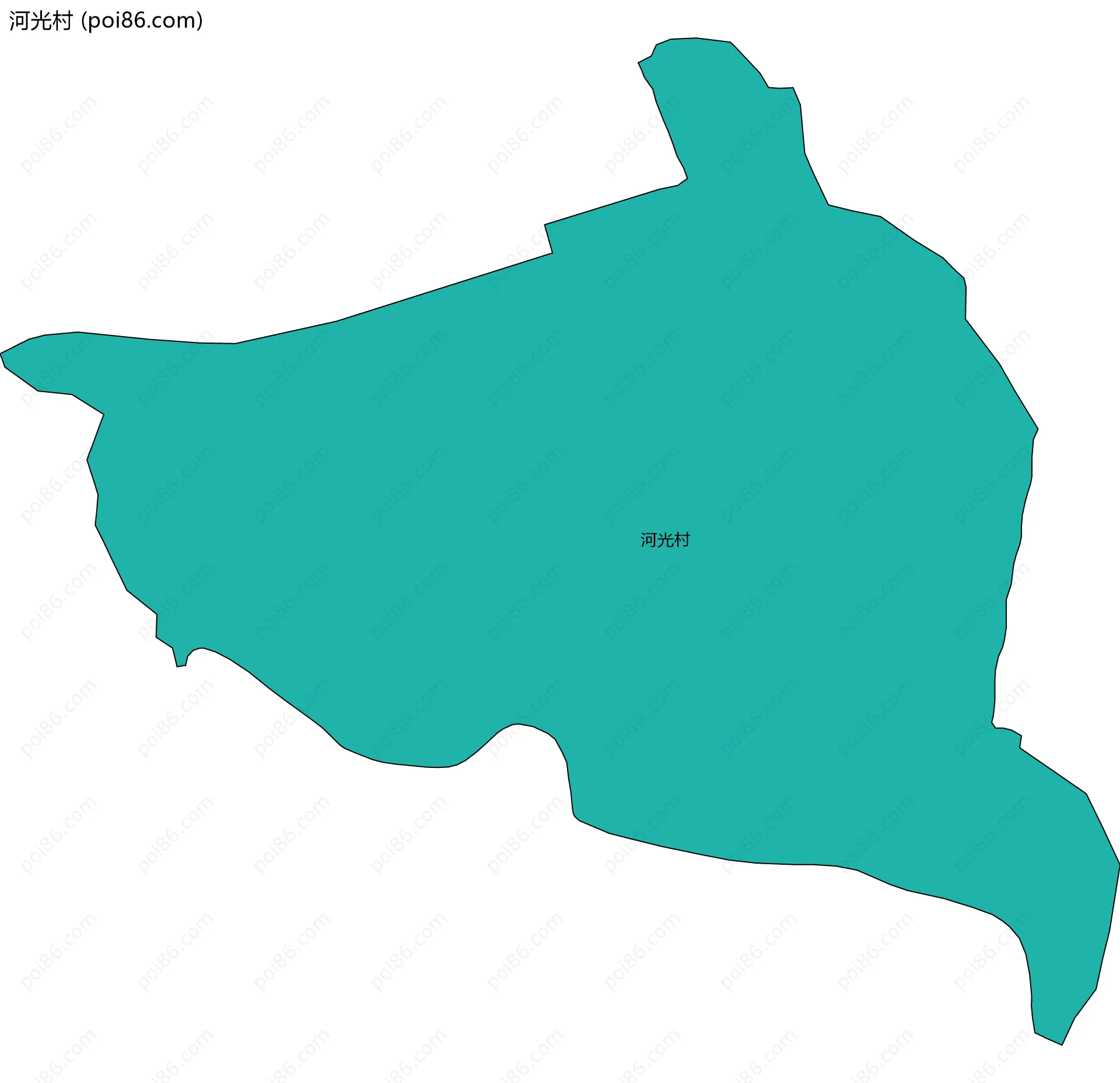 河光村边界地图