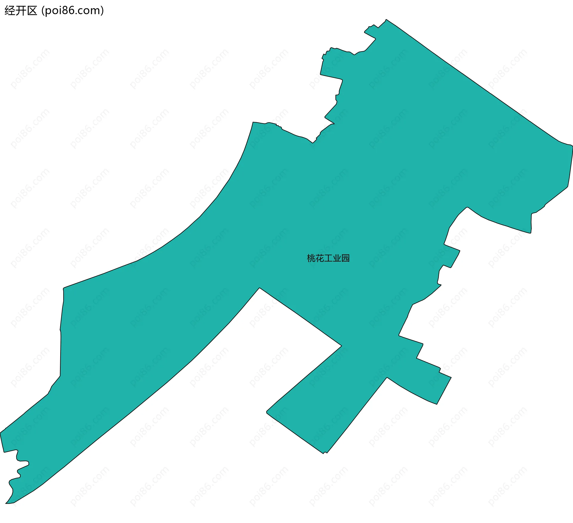 经开区边界地图(五级行政区划)