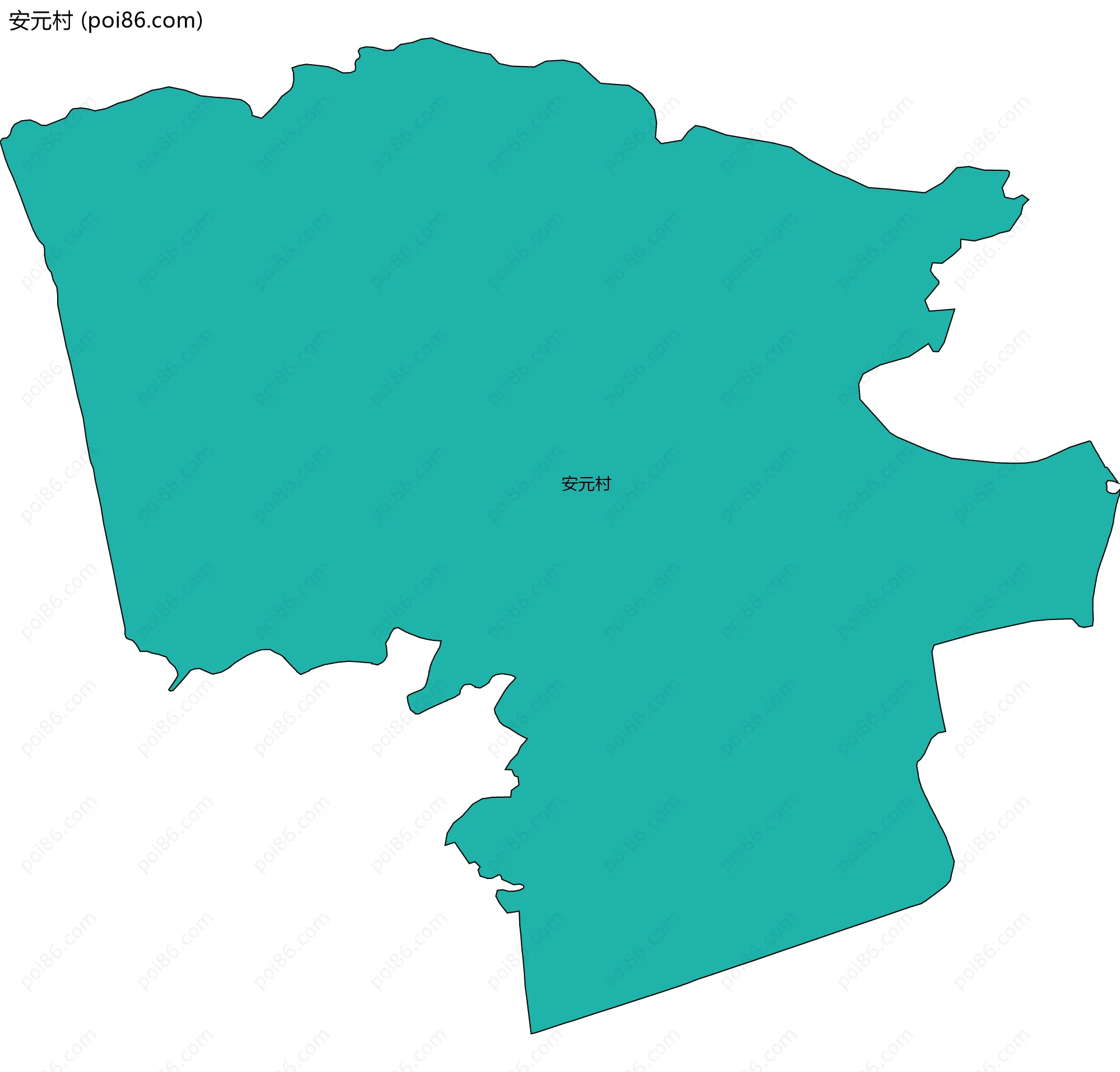 安元村边界地图