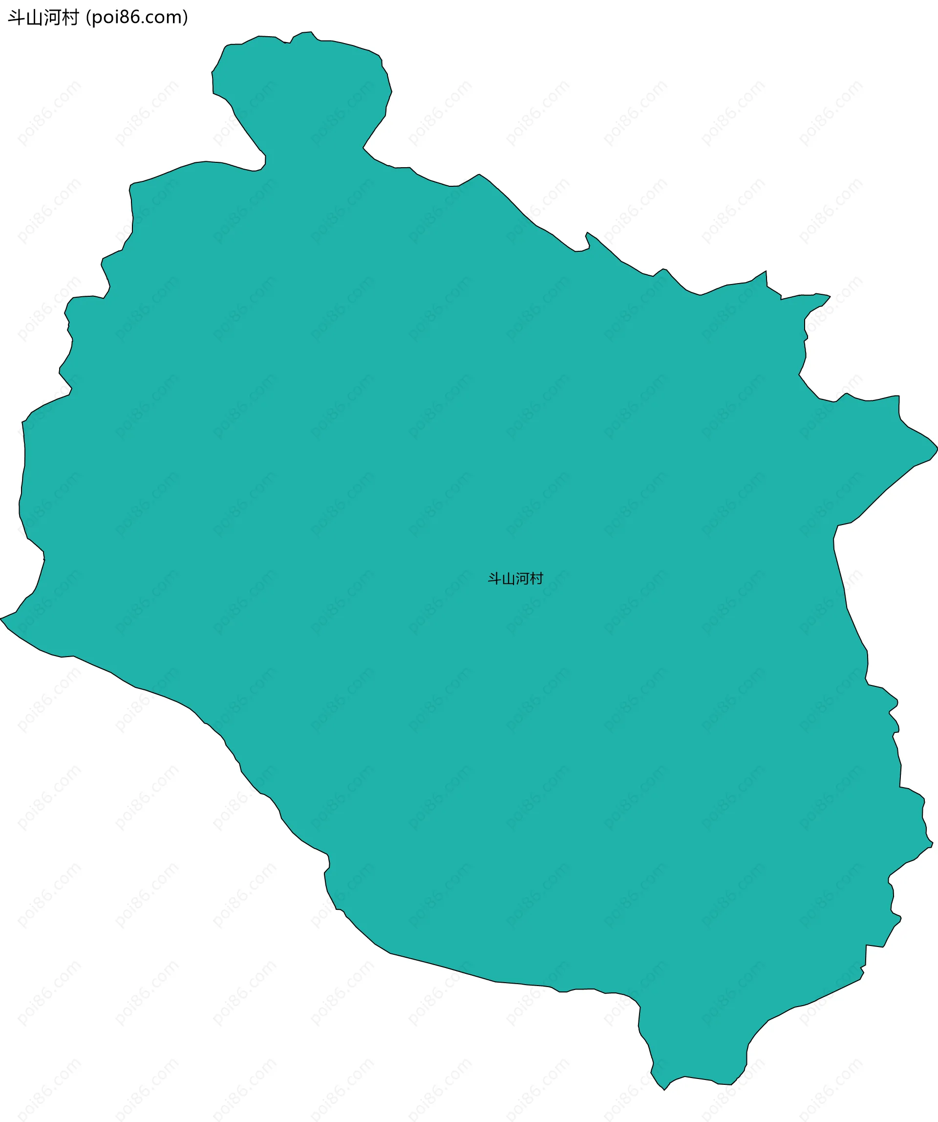 斗山河村边界地图