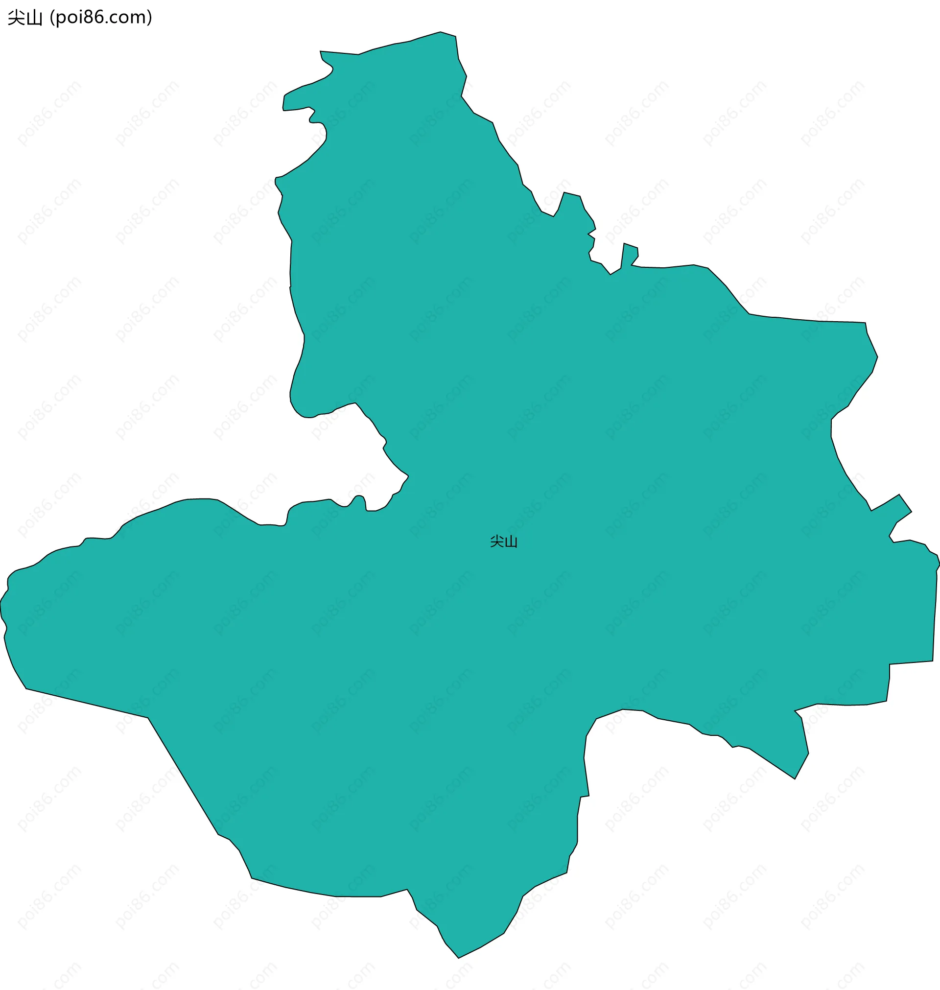 尖山边界地图