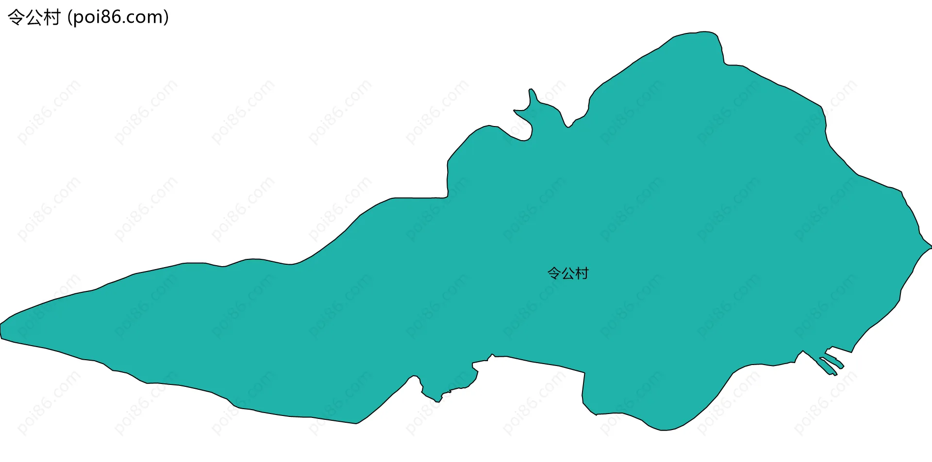 令公村边界地图