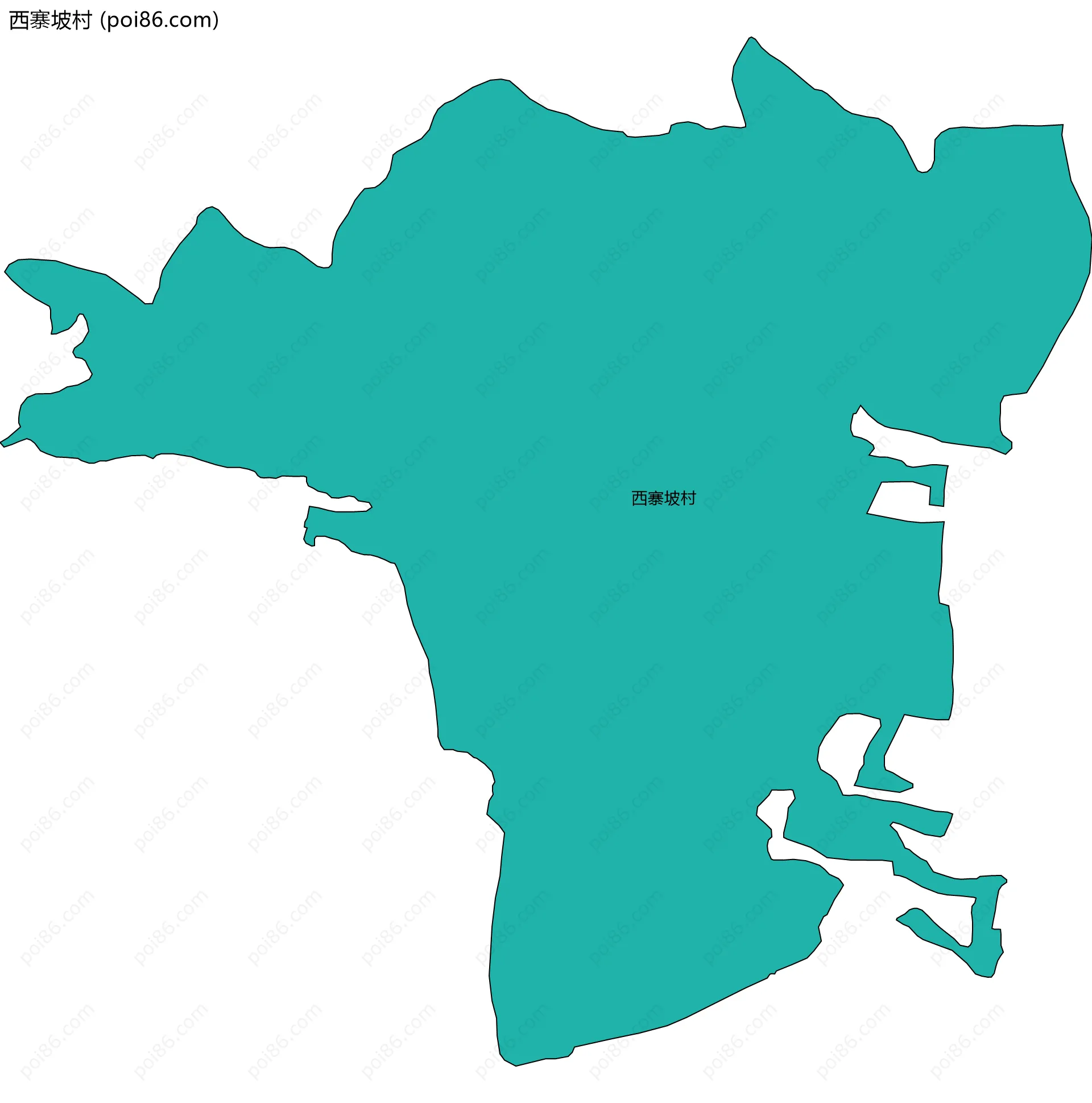 西寨坡村边界地图