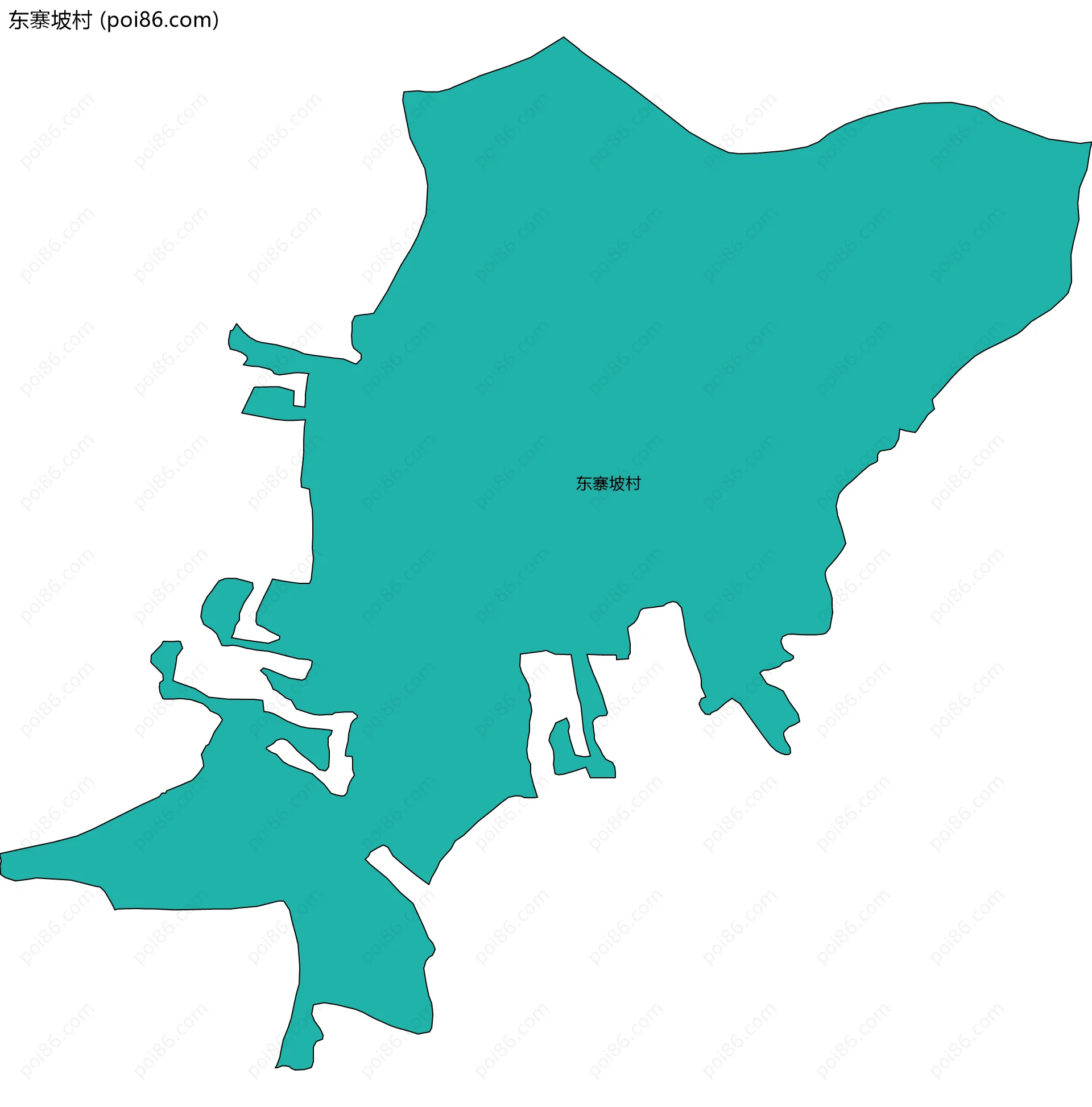 东寨坡村边界地图