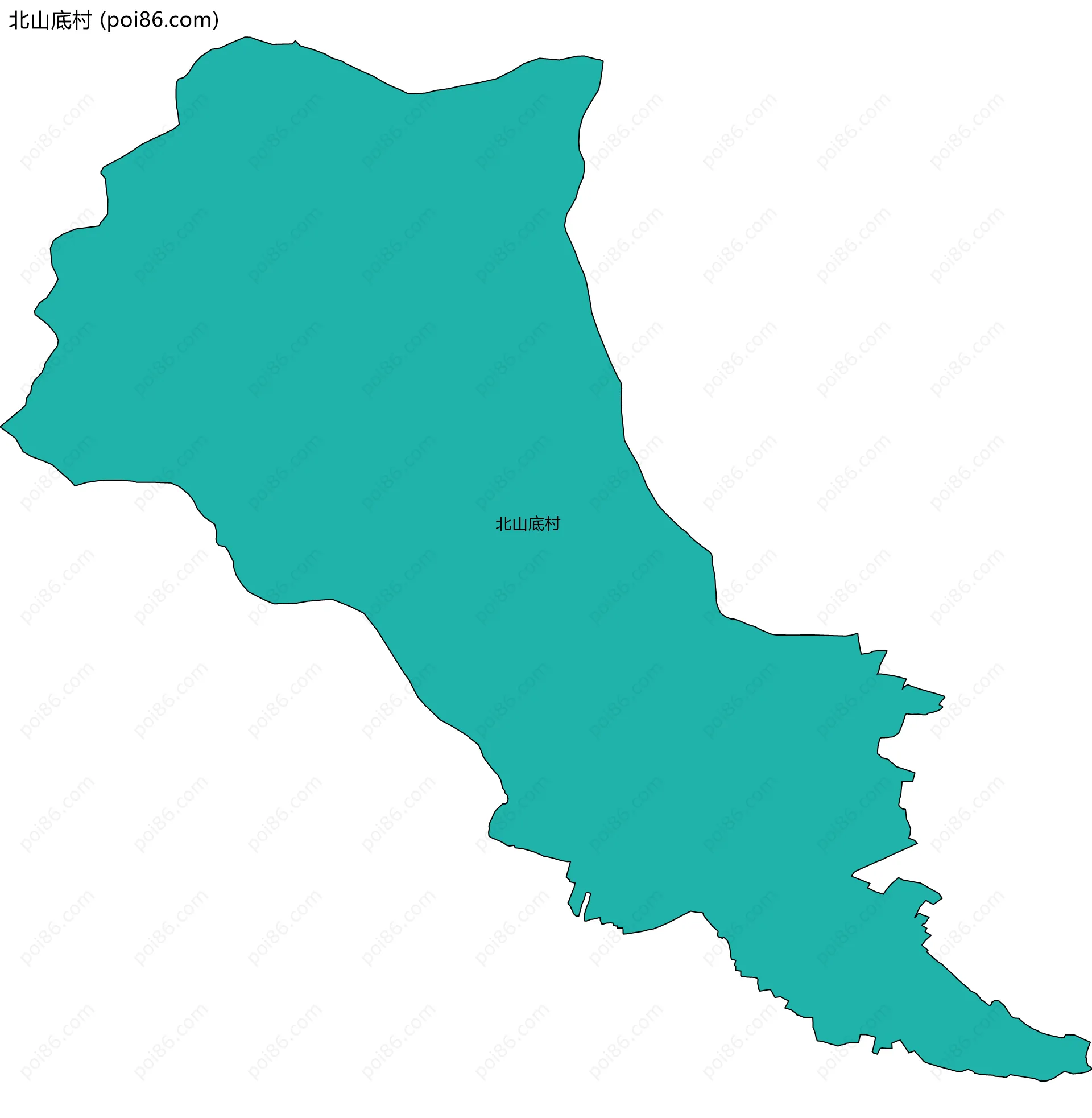 北山底村边界地图