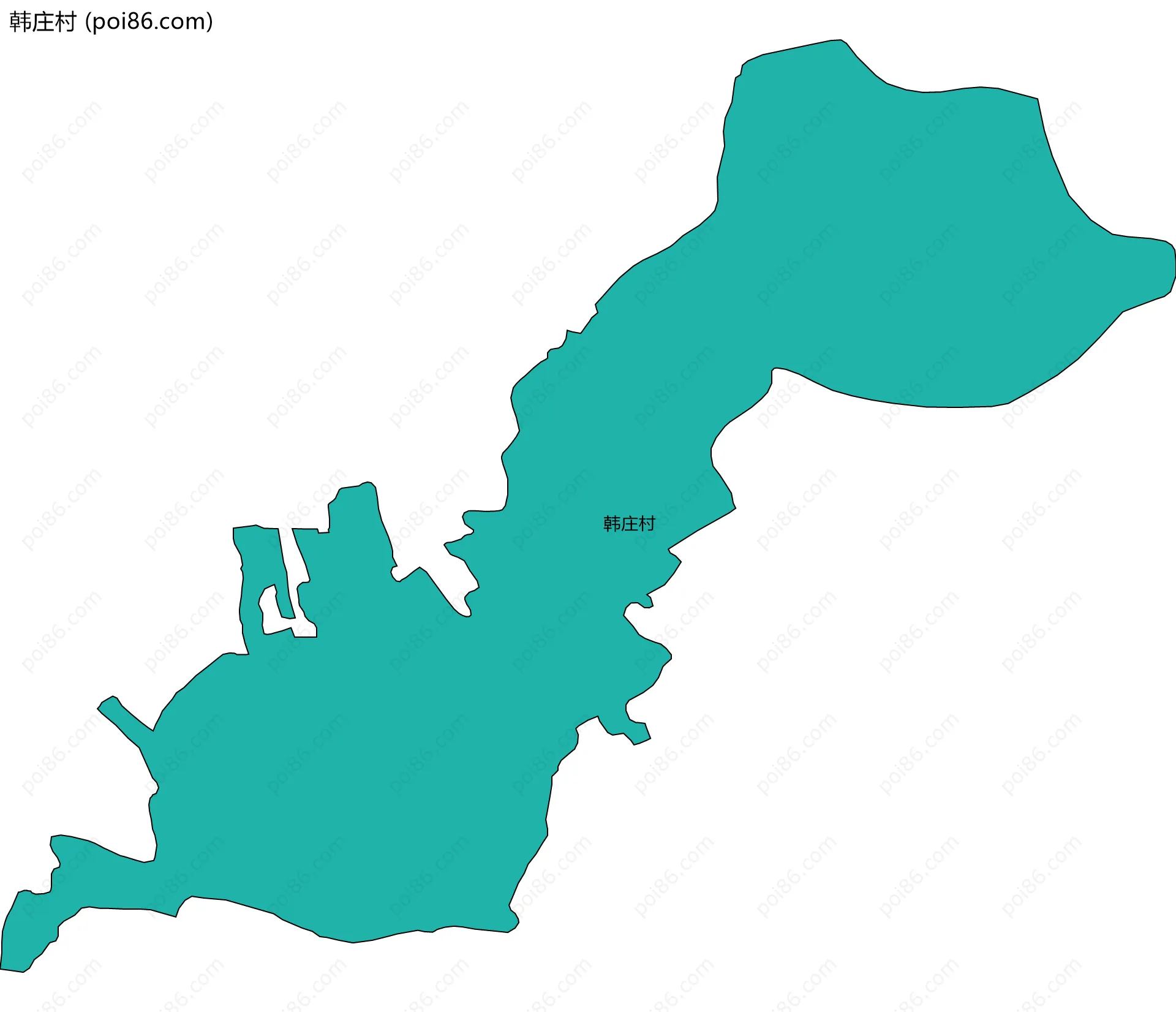 韩庄村边界地图