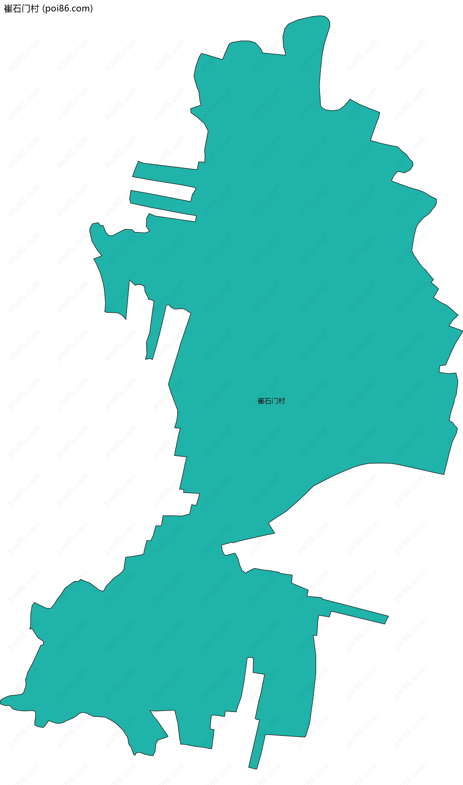 崔石门村边界地图