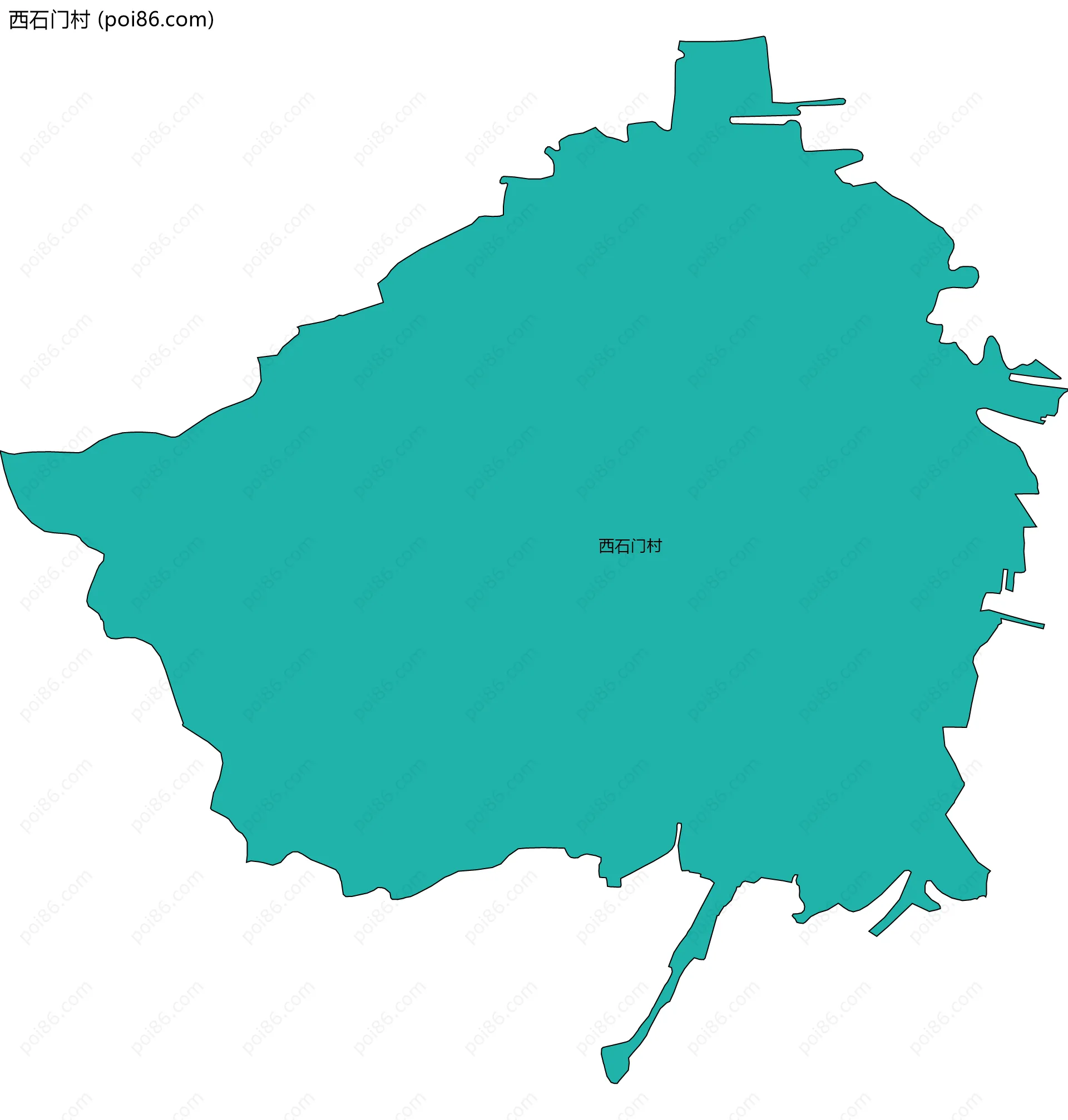 西石门村边界地图