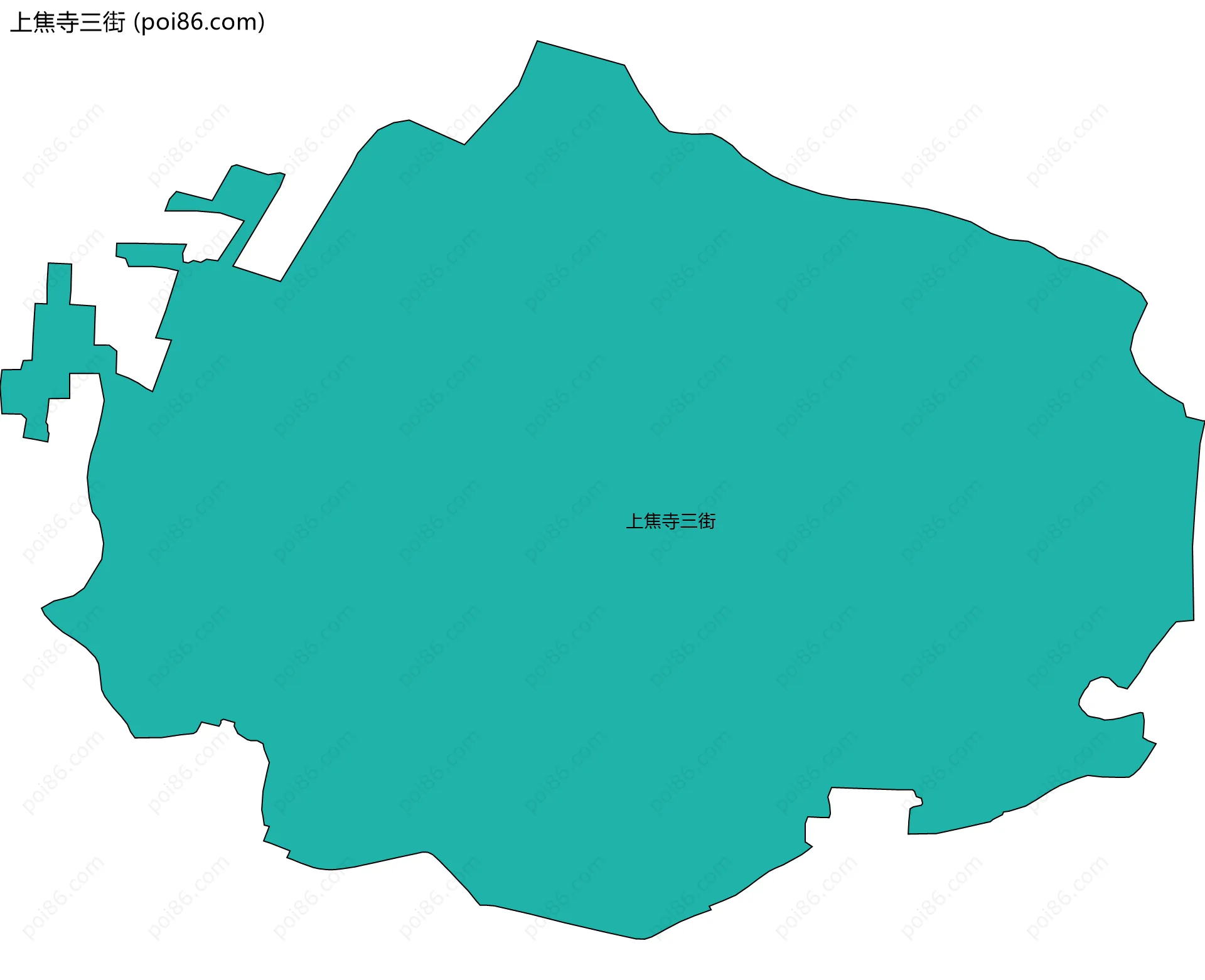 上焦寺三街边界地图