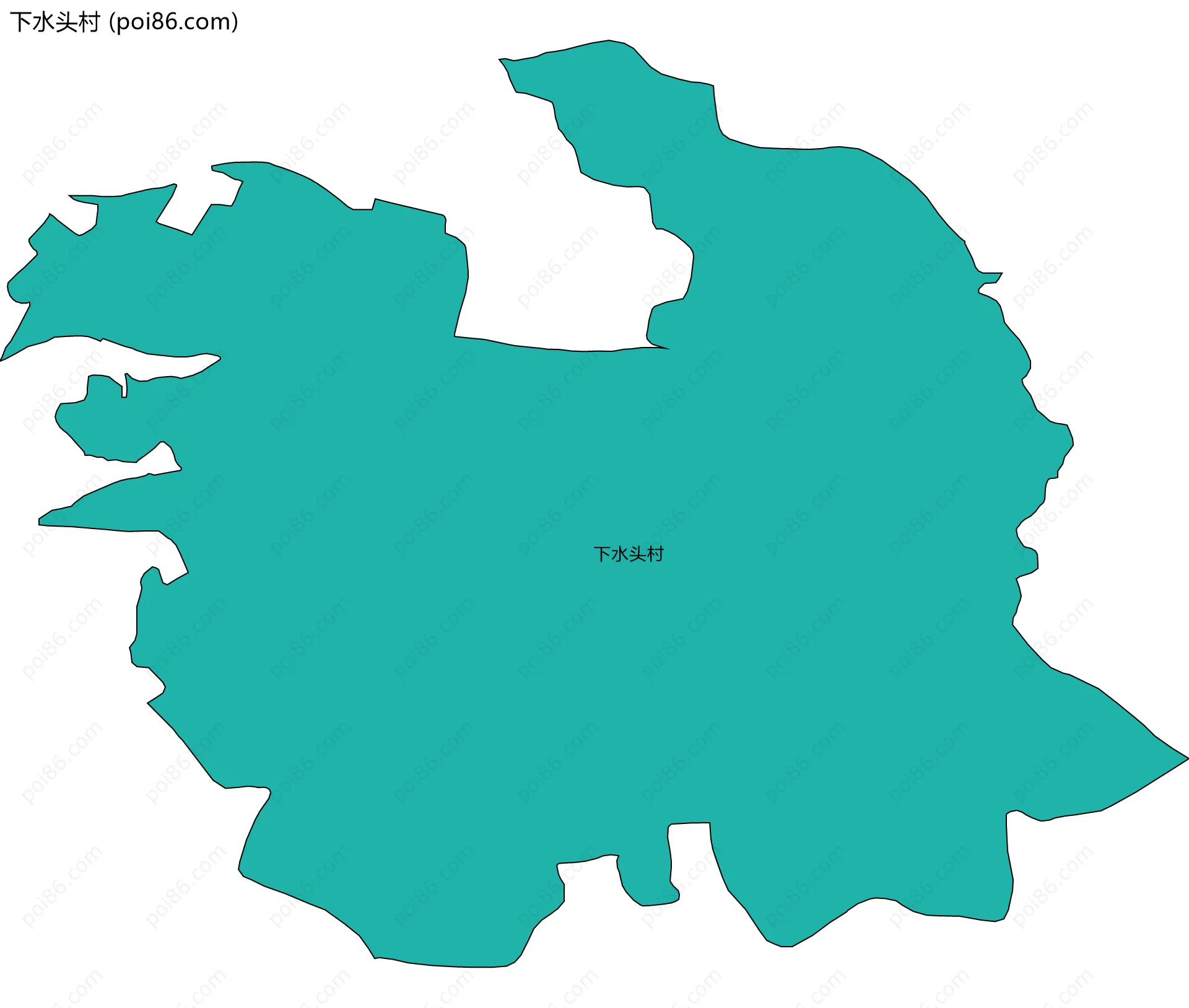 下水头村边界地图