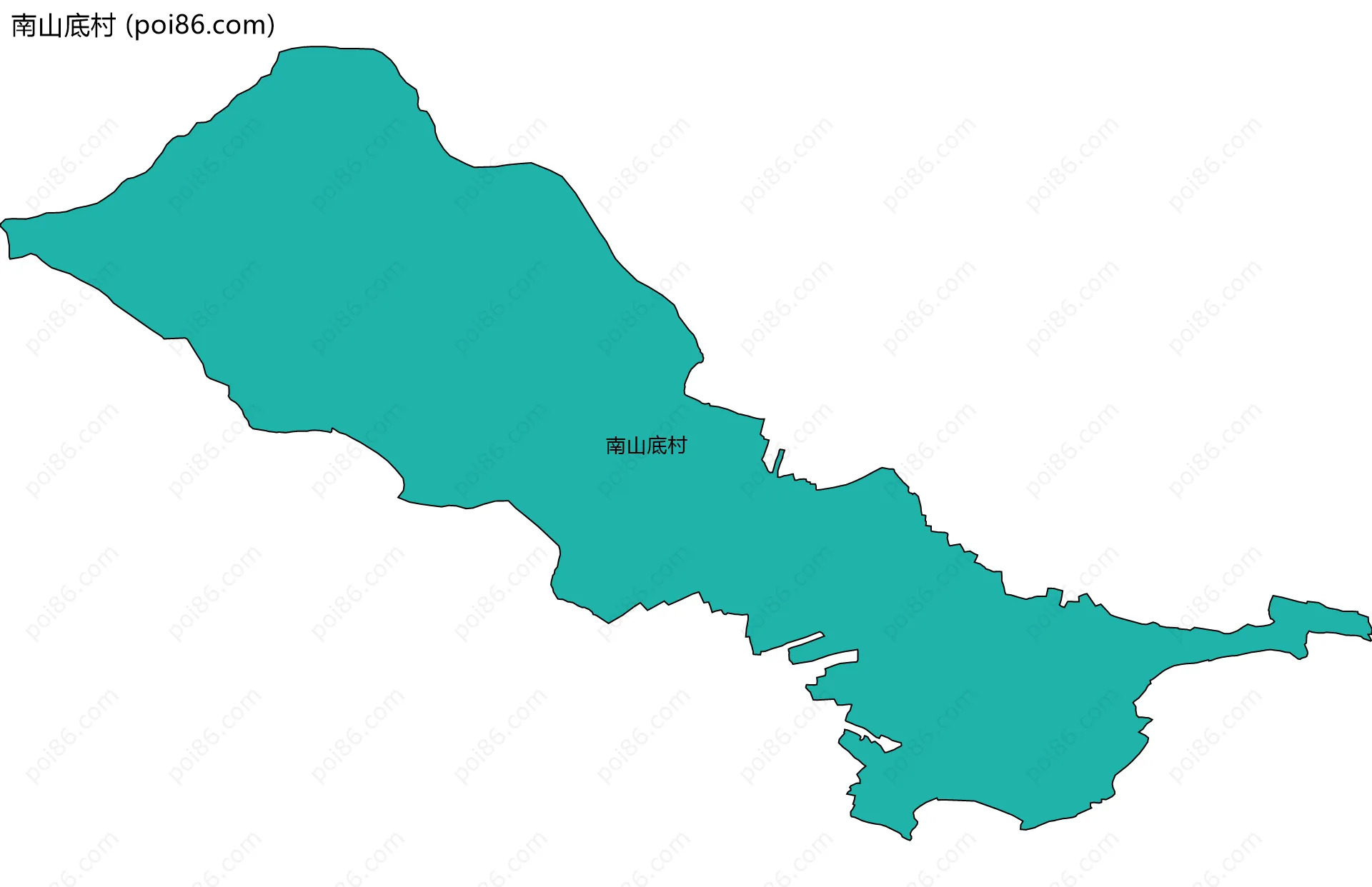 南山底村边界地图