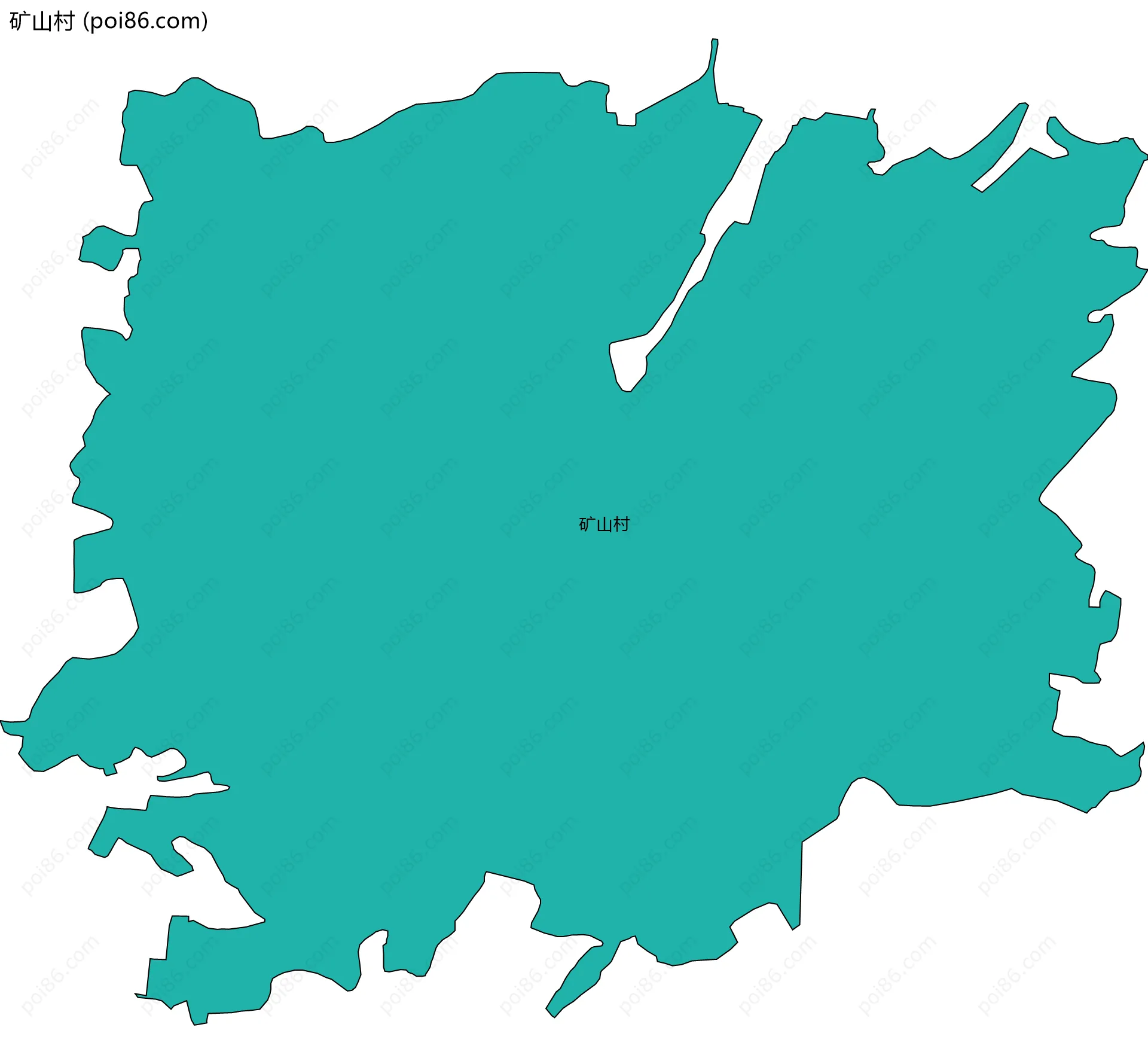 矿山村边界地图