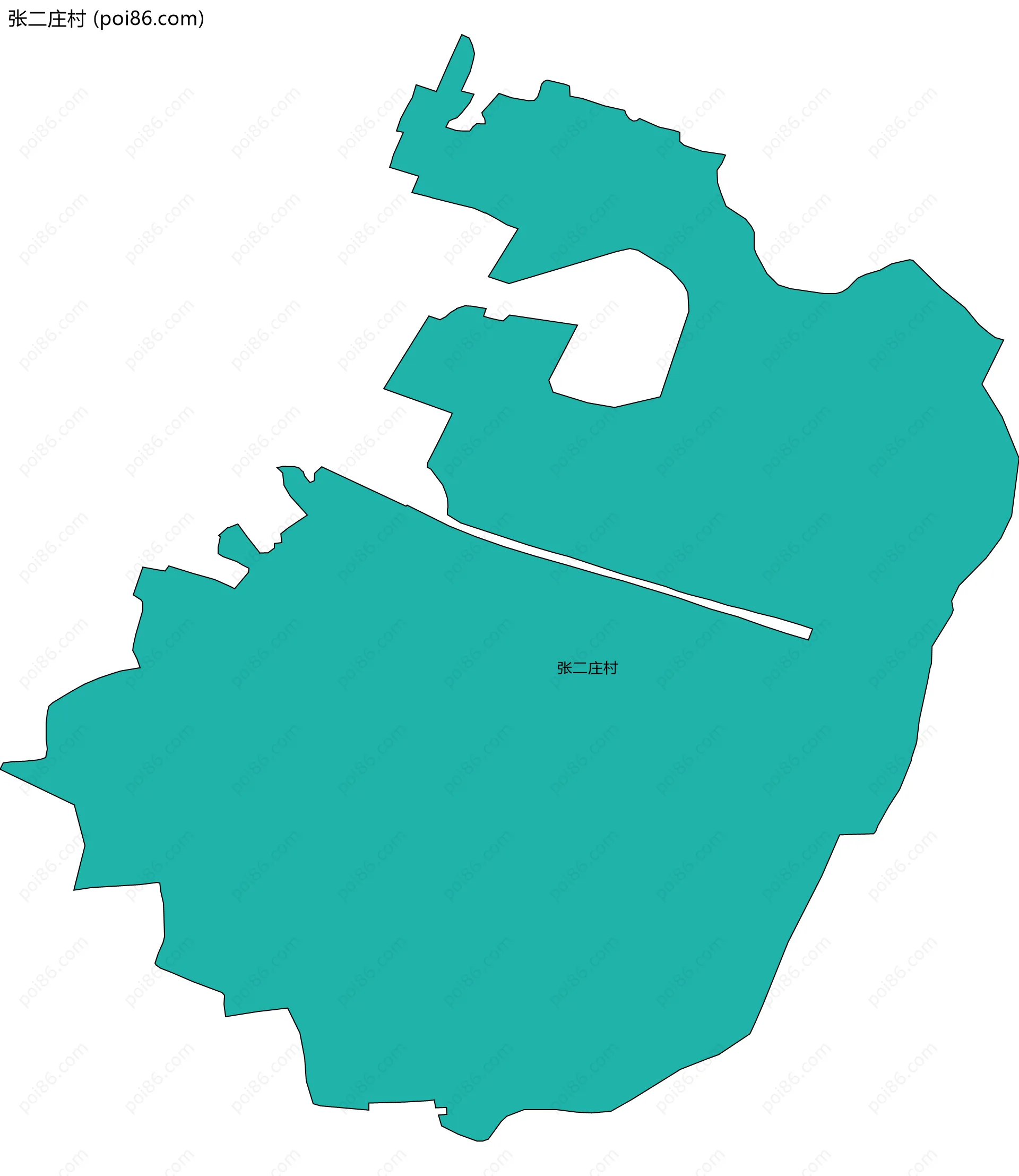 张二庄村边界地图