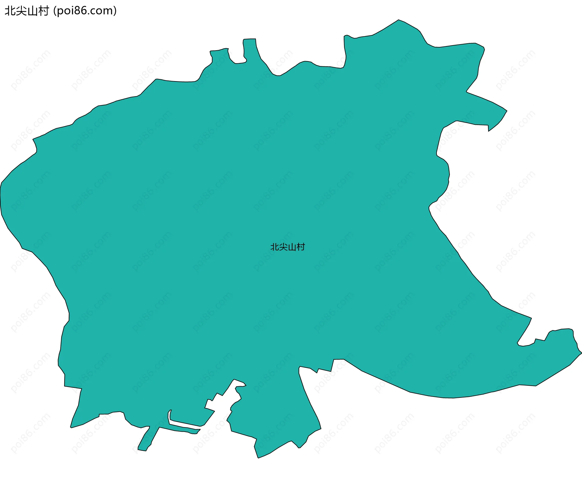 北尖山村边界地图