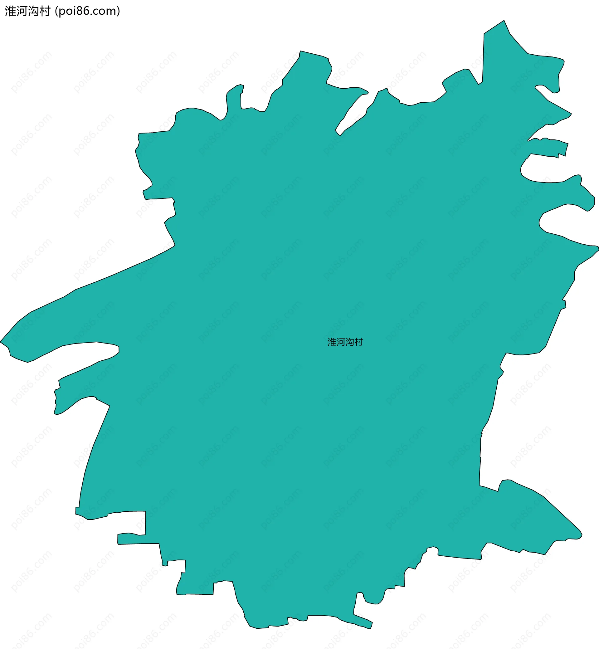 淮河沟村边界地图