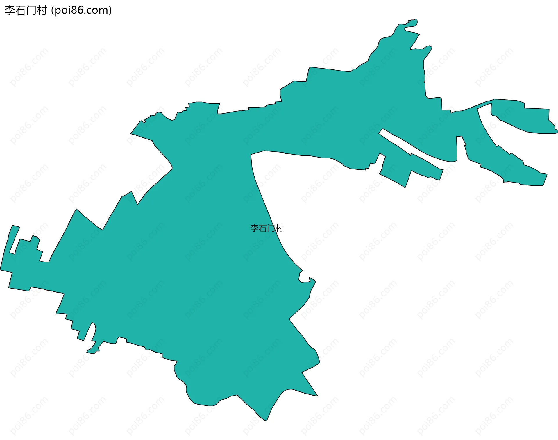 李石门村边界地图