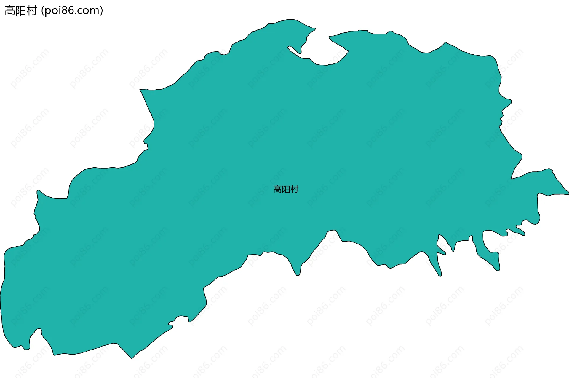 高阳村边界地图