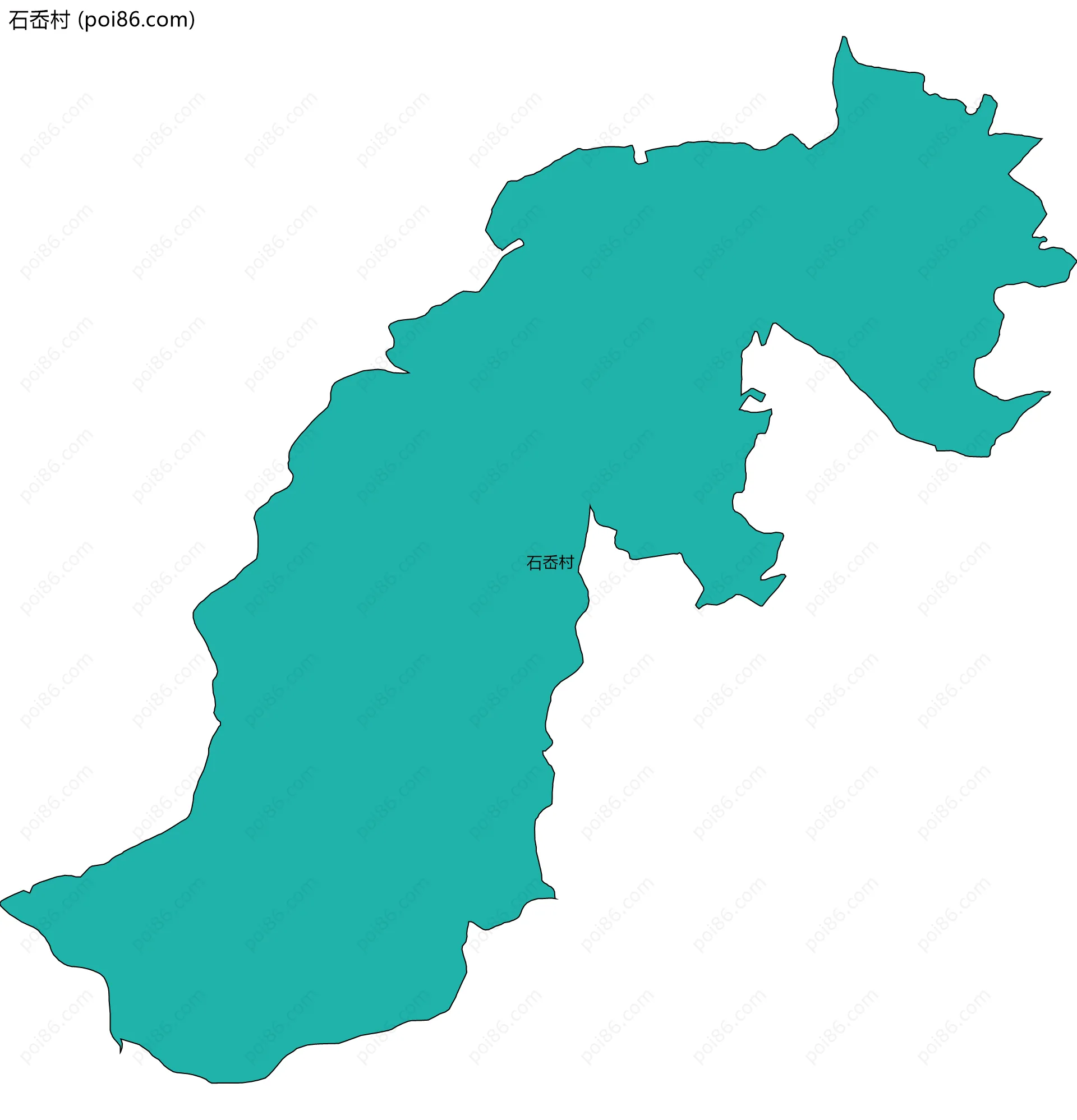 石岙村边界地图