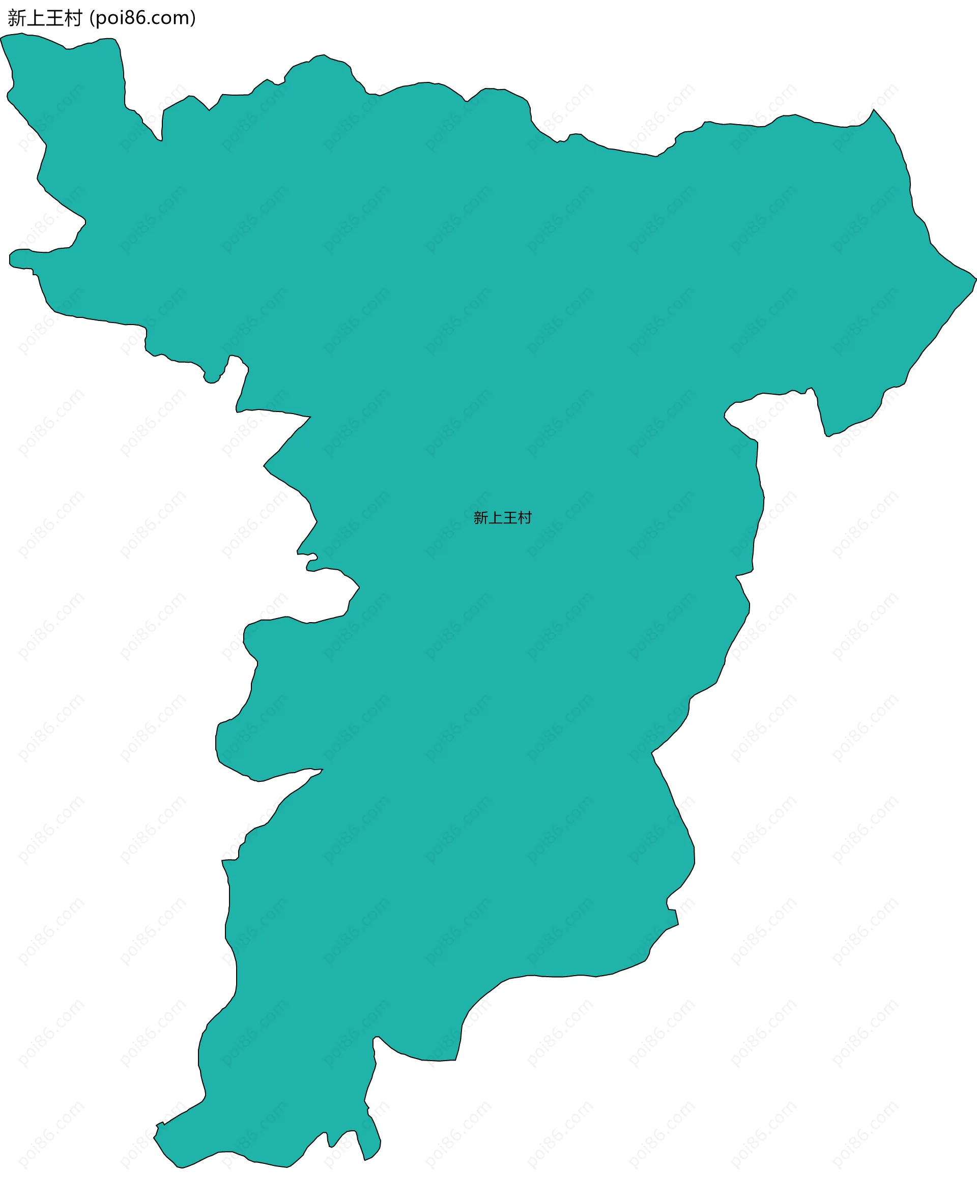 新上王村边界地图