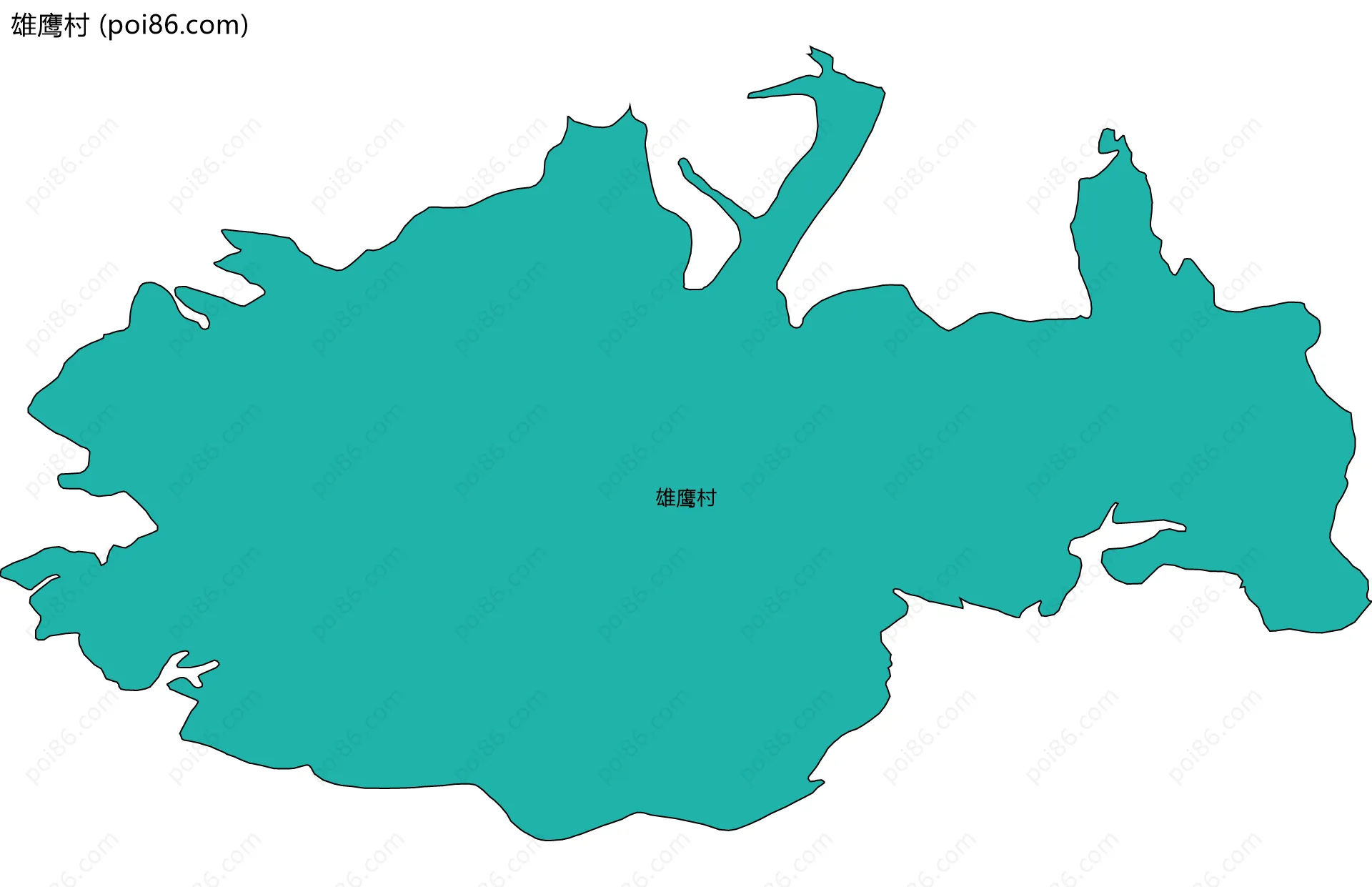 雄鹰村边界地图