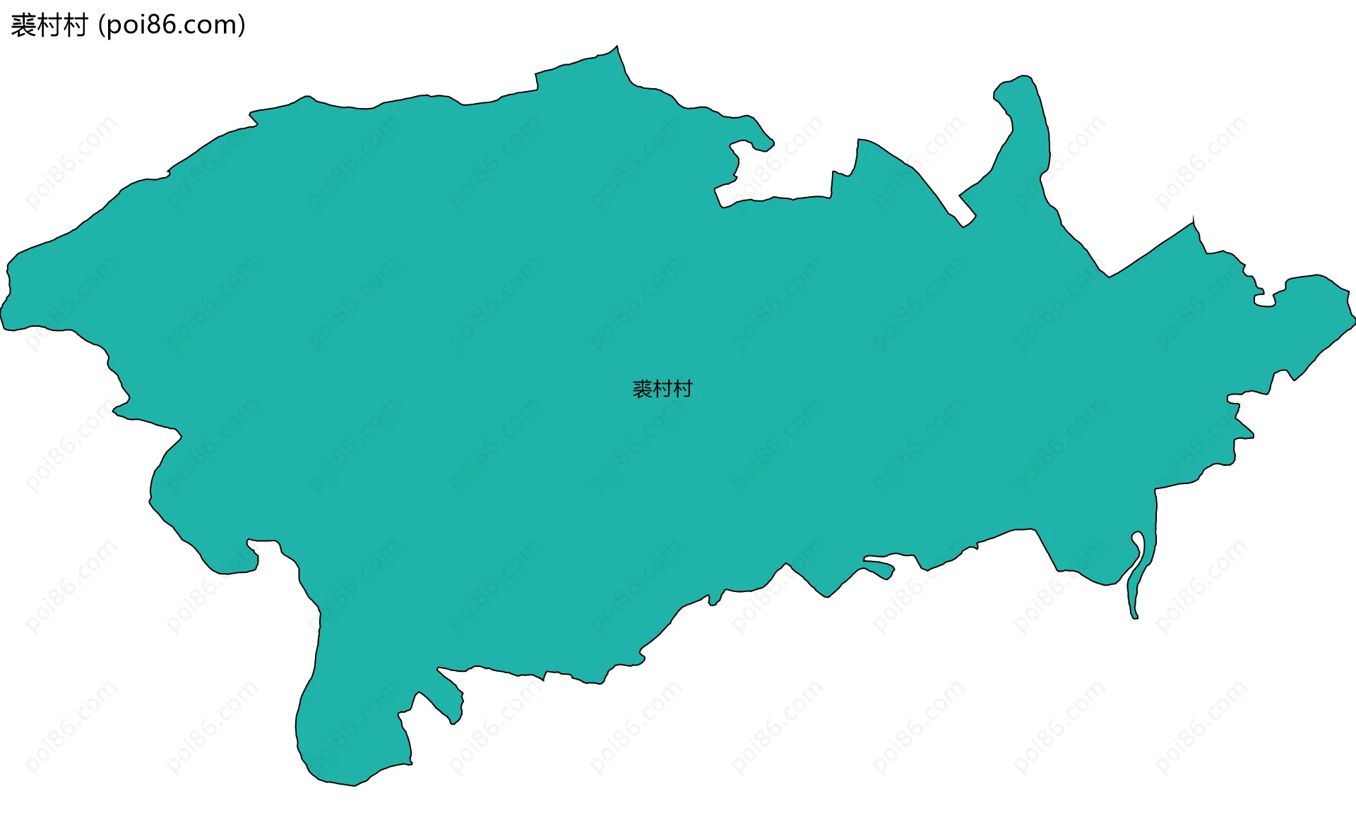 裘村村边界地图