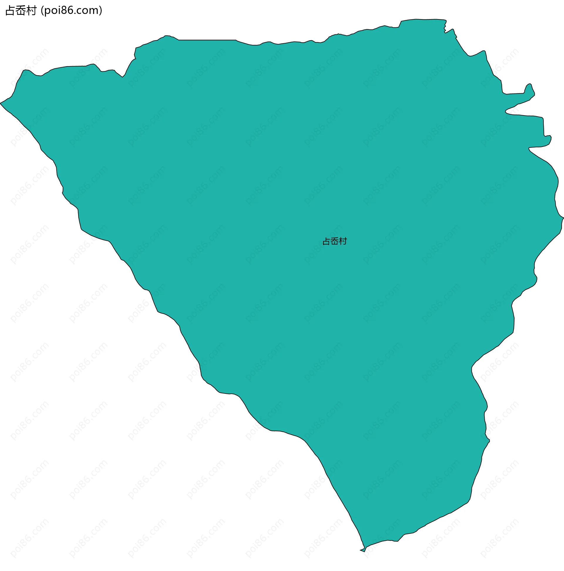 占岙村边界地图