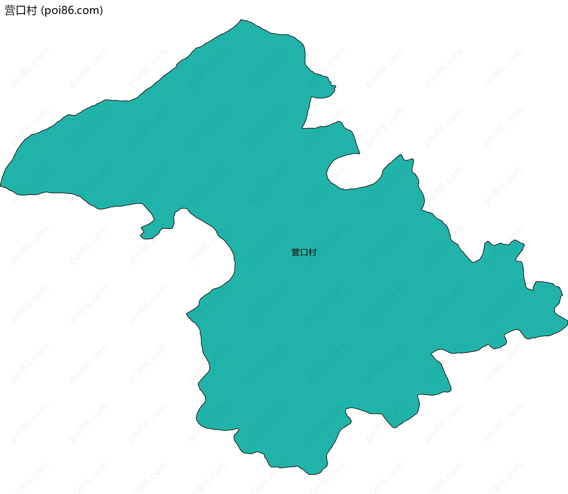 营口村边界地图