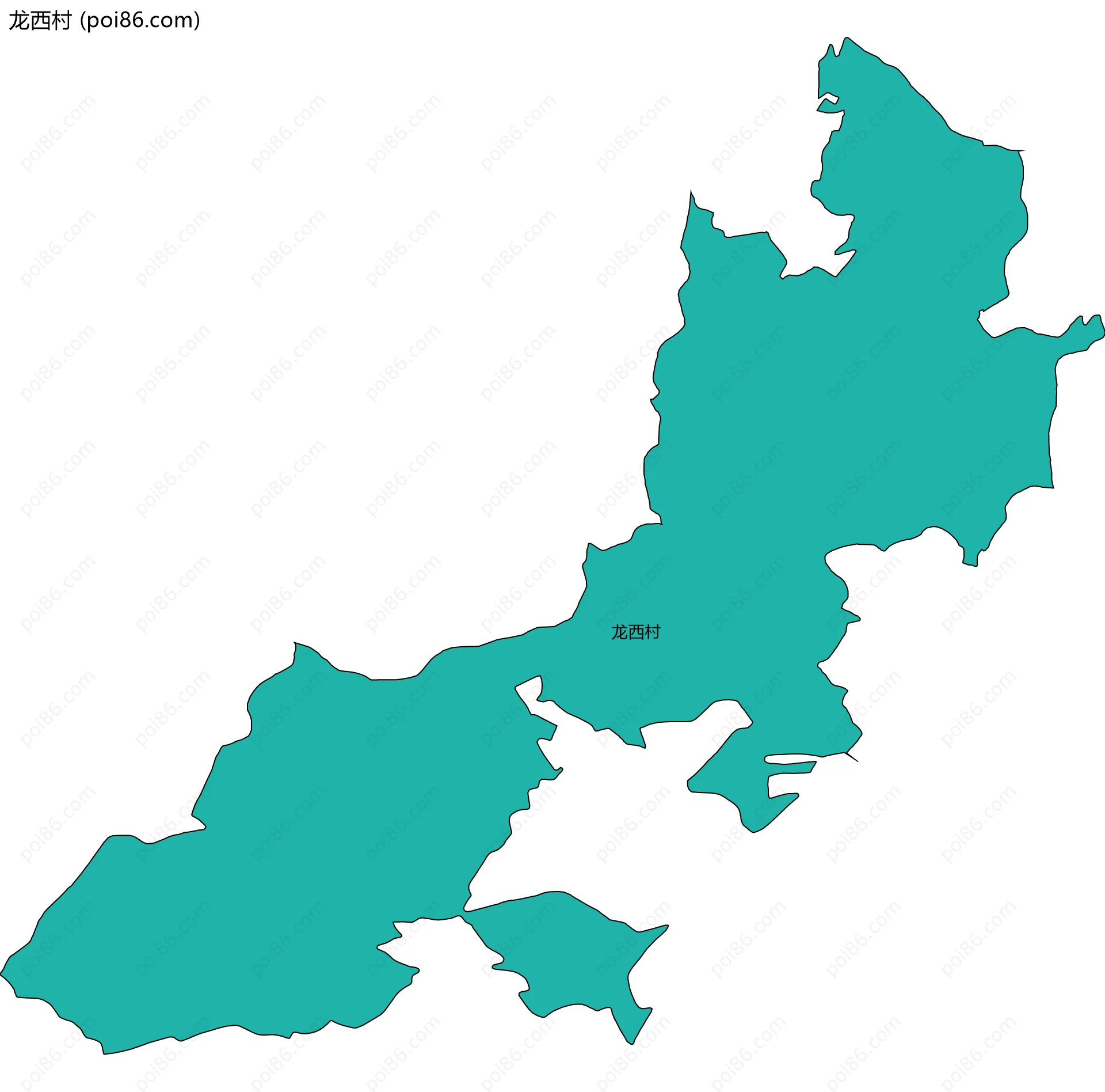 龙西村边界地图