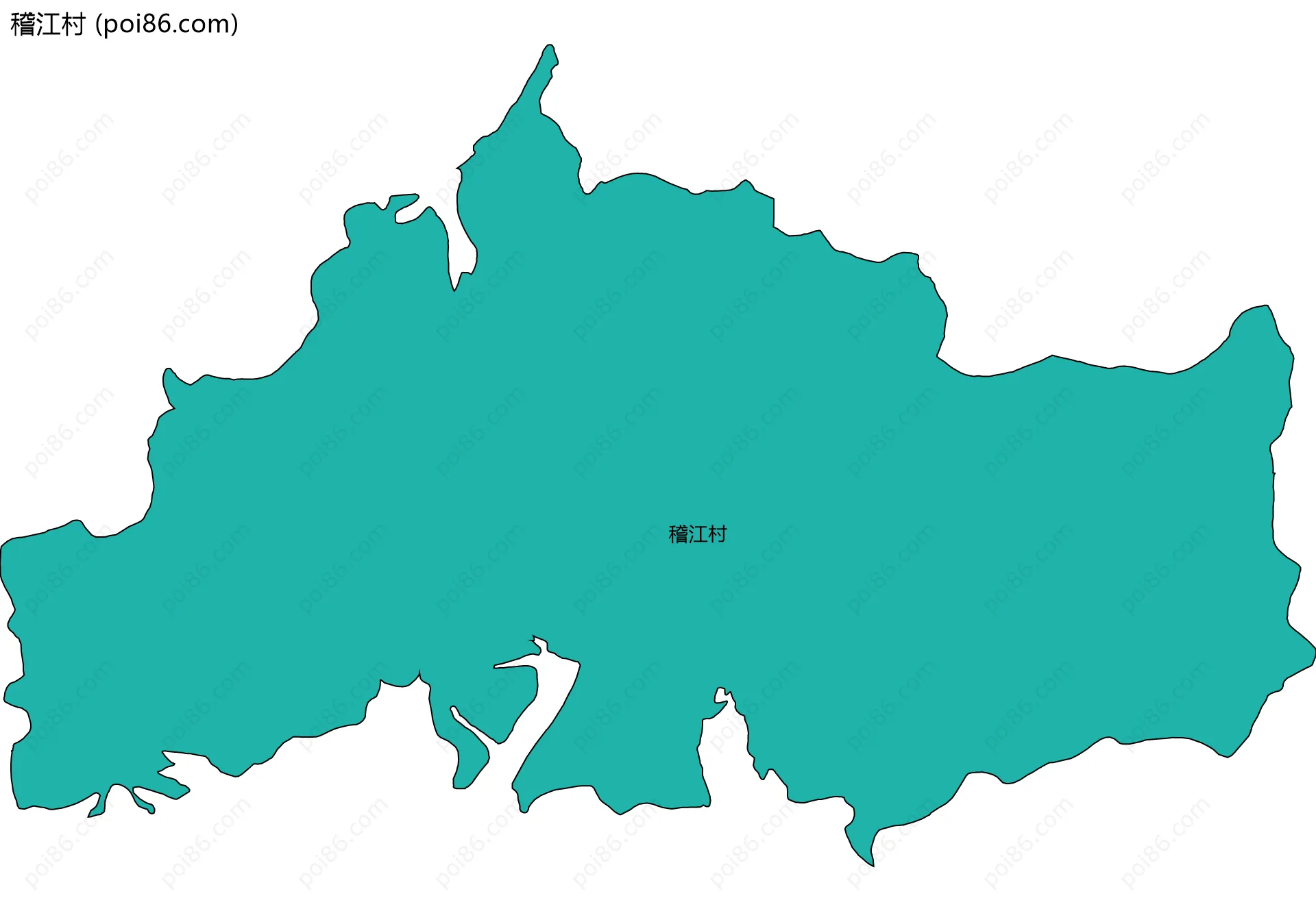 稽江村边界地图