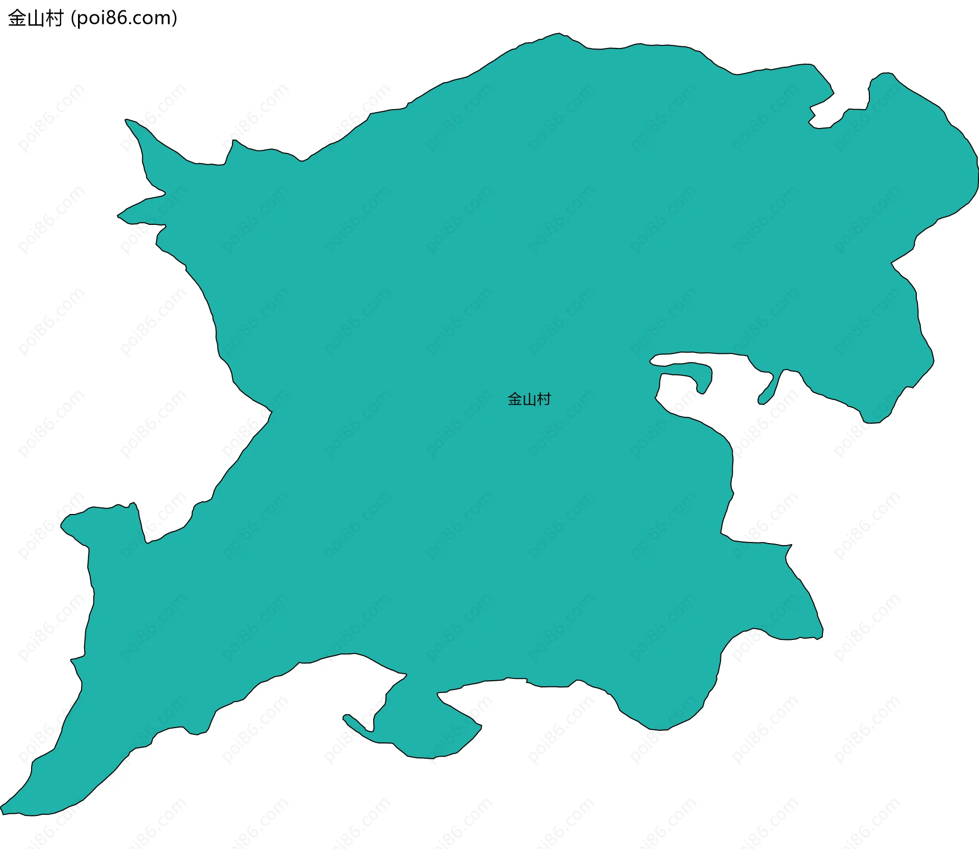 金山村边界地图