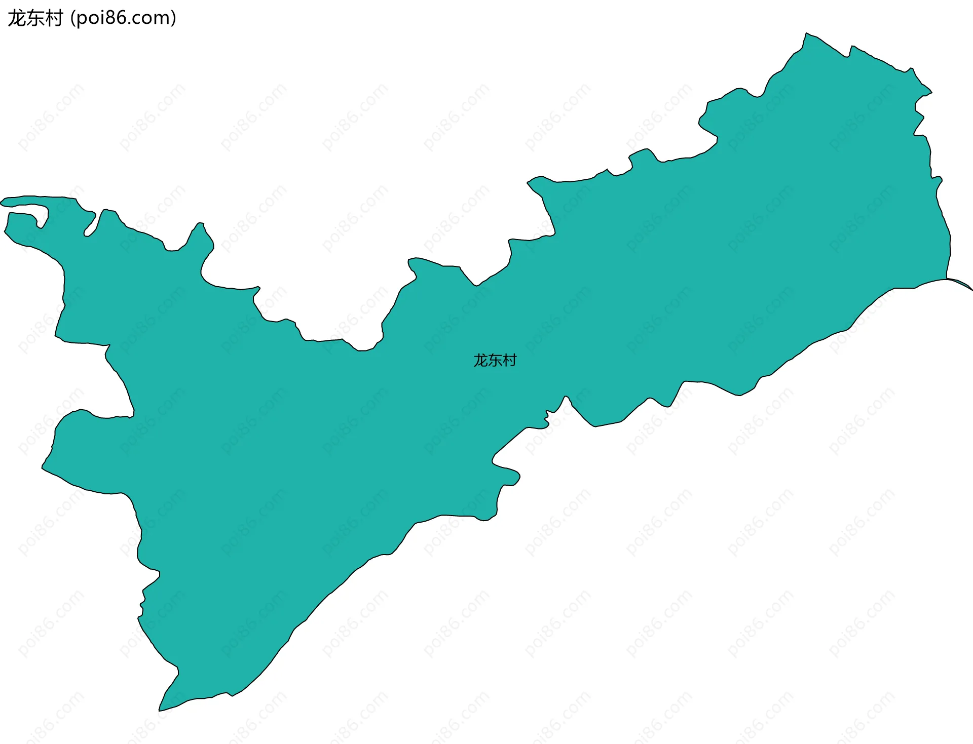 龙东村边界地图