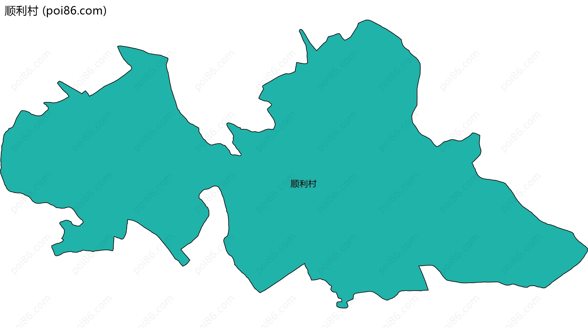 顺利村边界地图