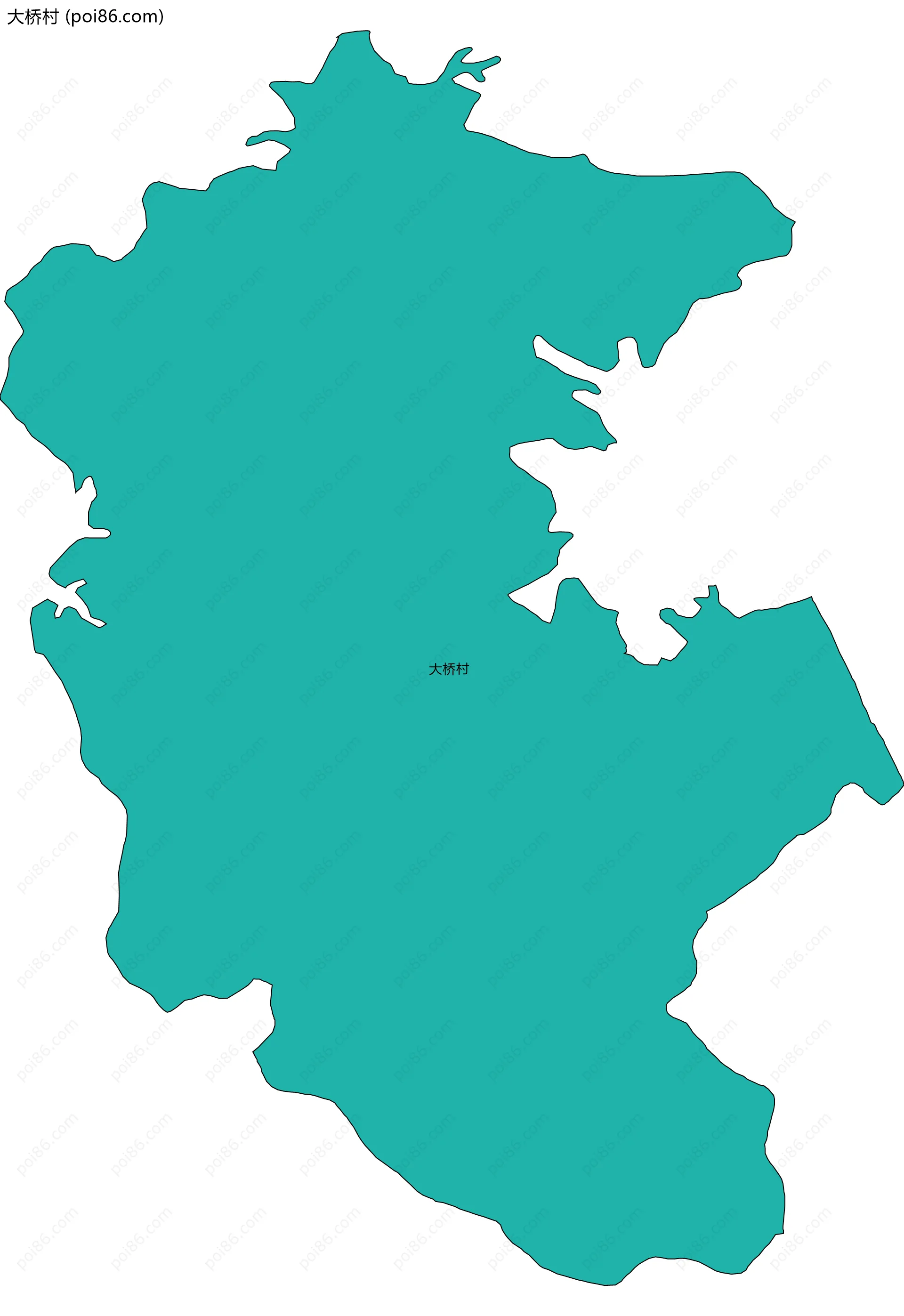 大桥村边界地图