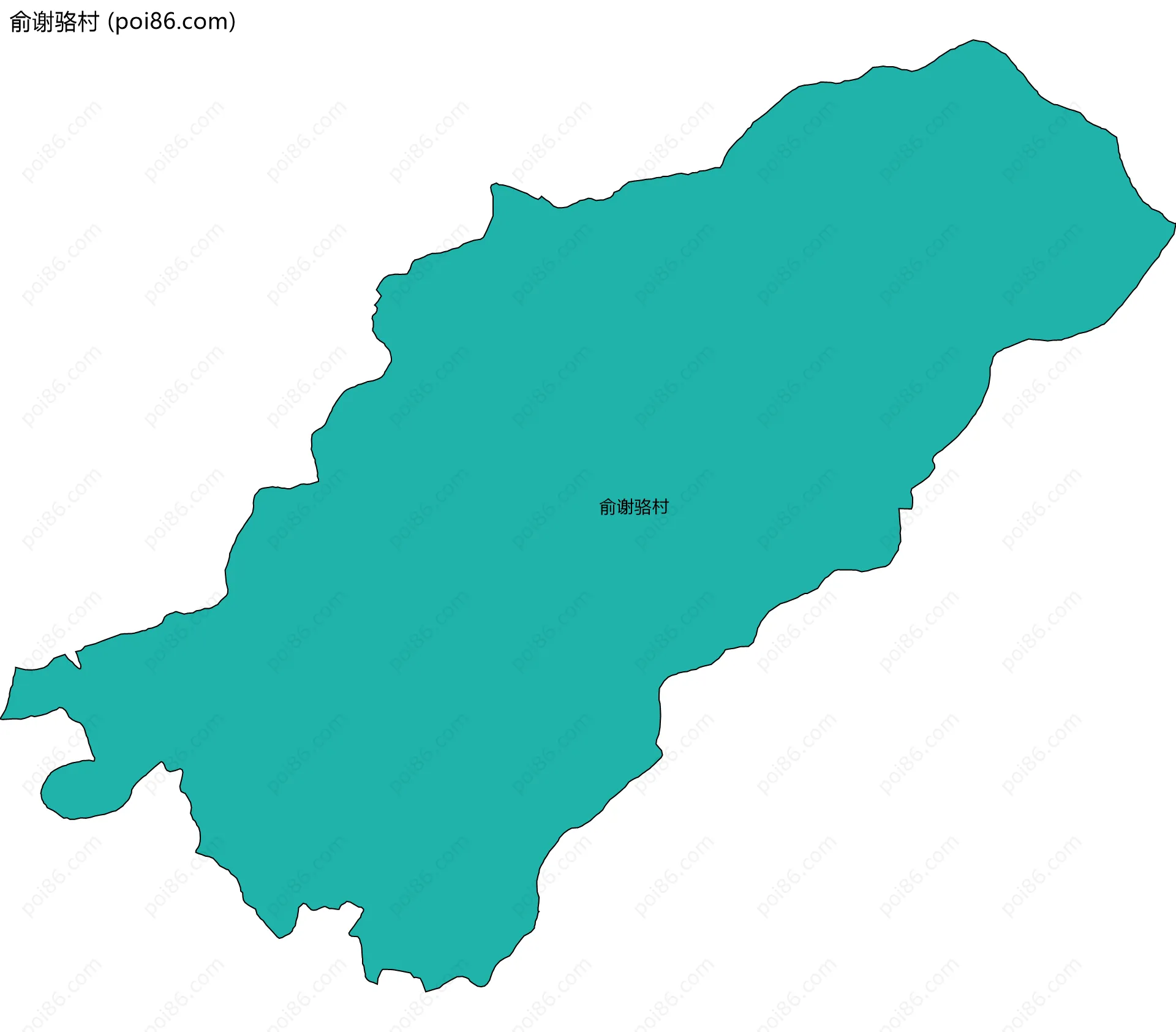 俞谢骆村边界地图