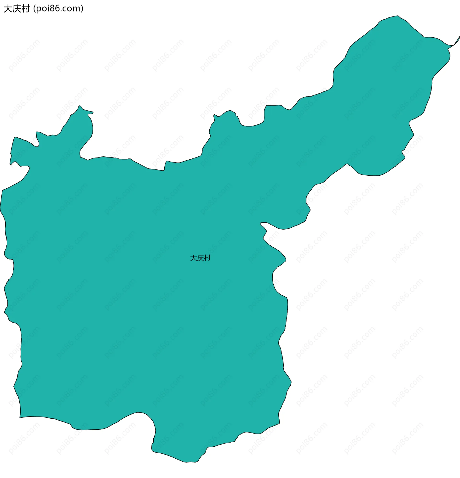 大庆村边界地图