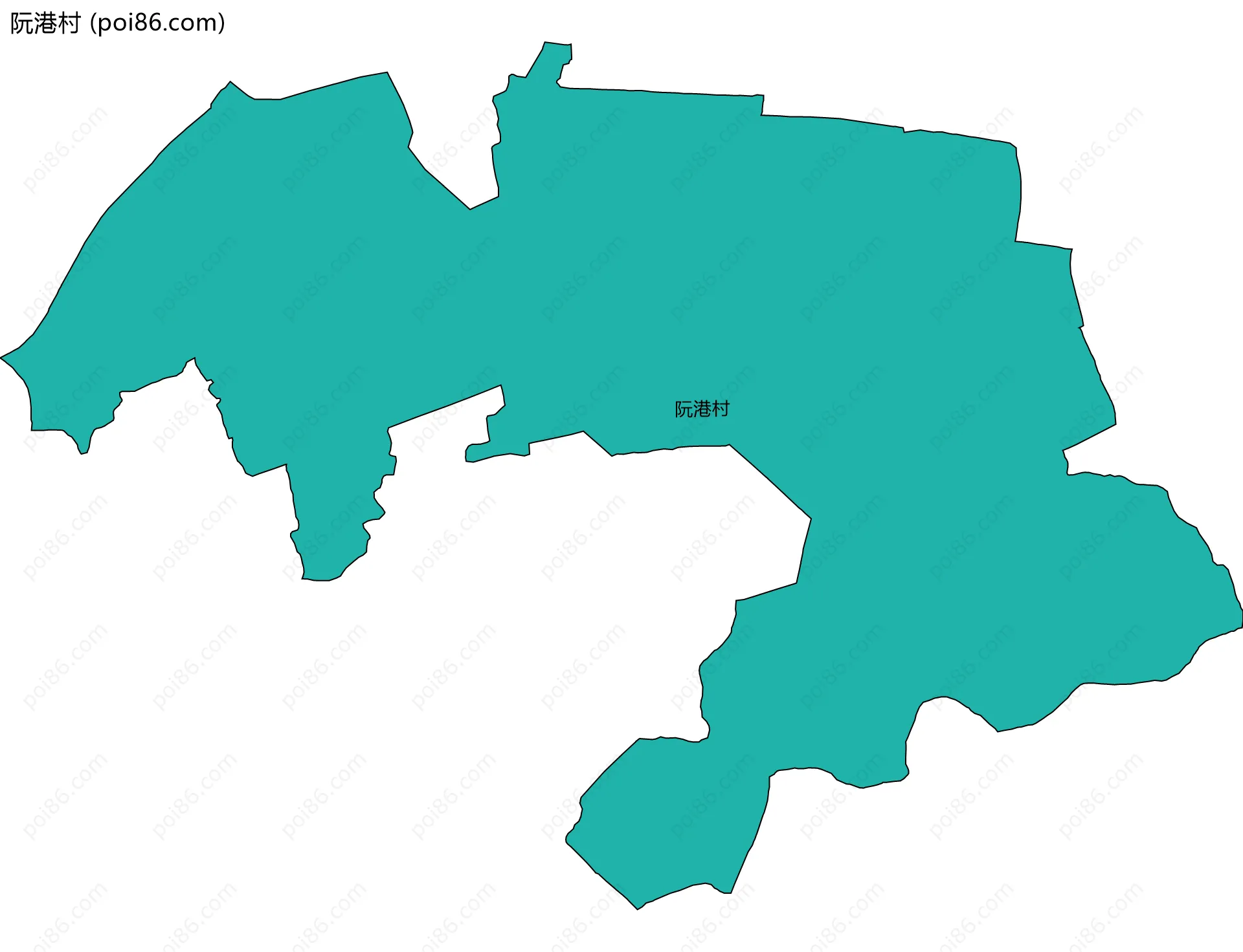 阮港村边界地图