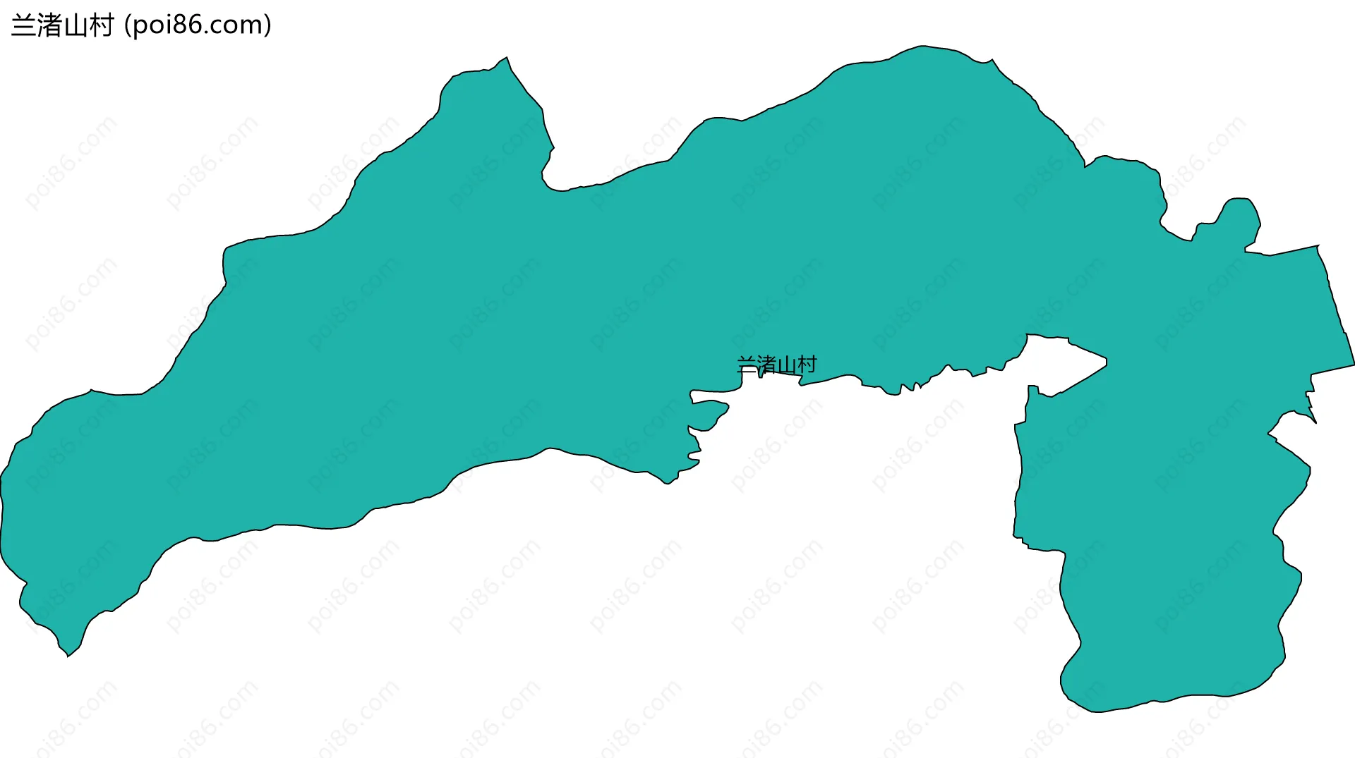 兰渚山村边界地图