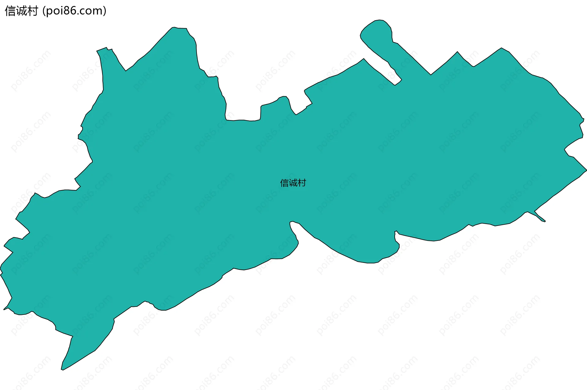 信诚村边界地图