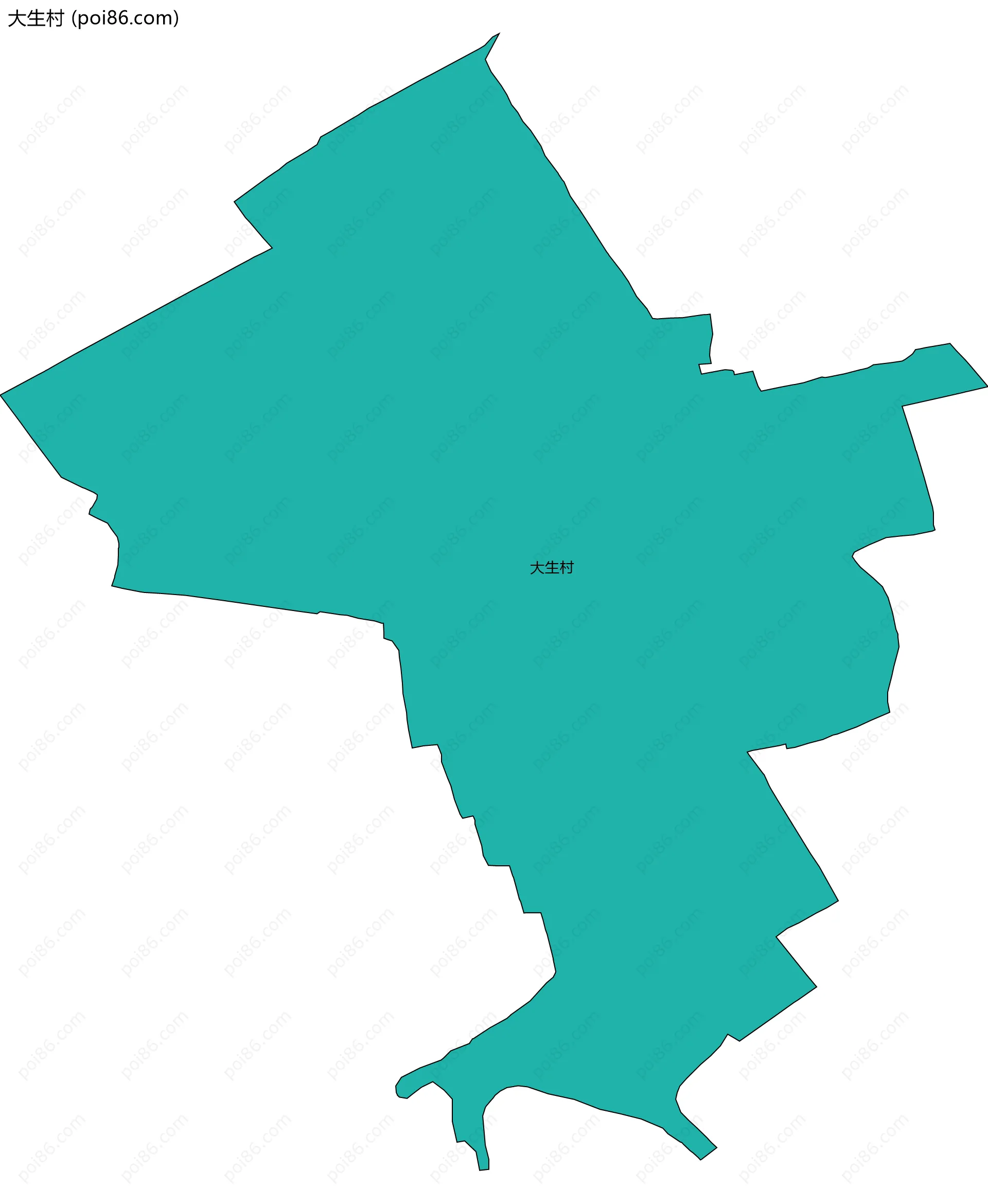 大生村边界地图