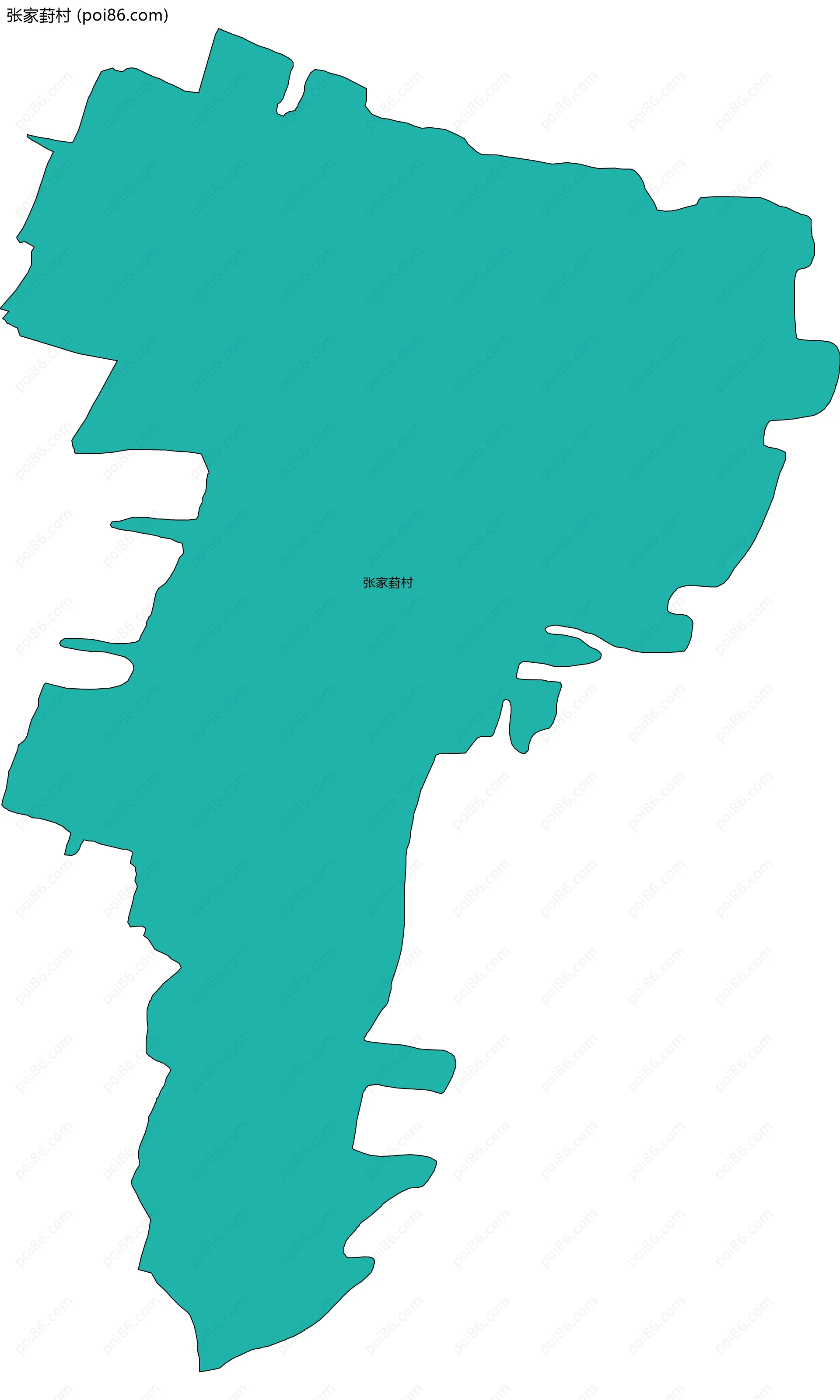 张家葑村边界地图