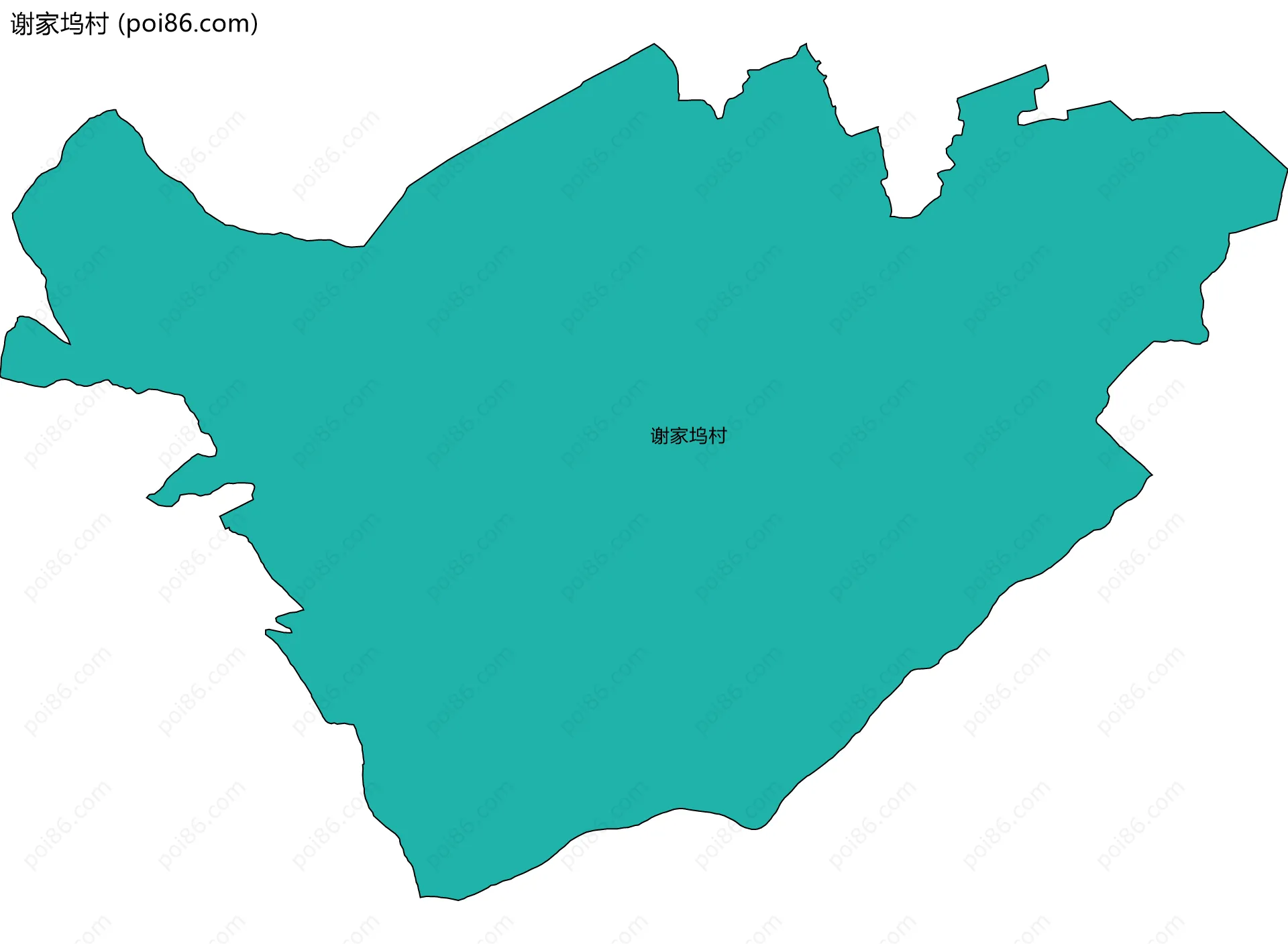 谢家坞村边界地图