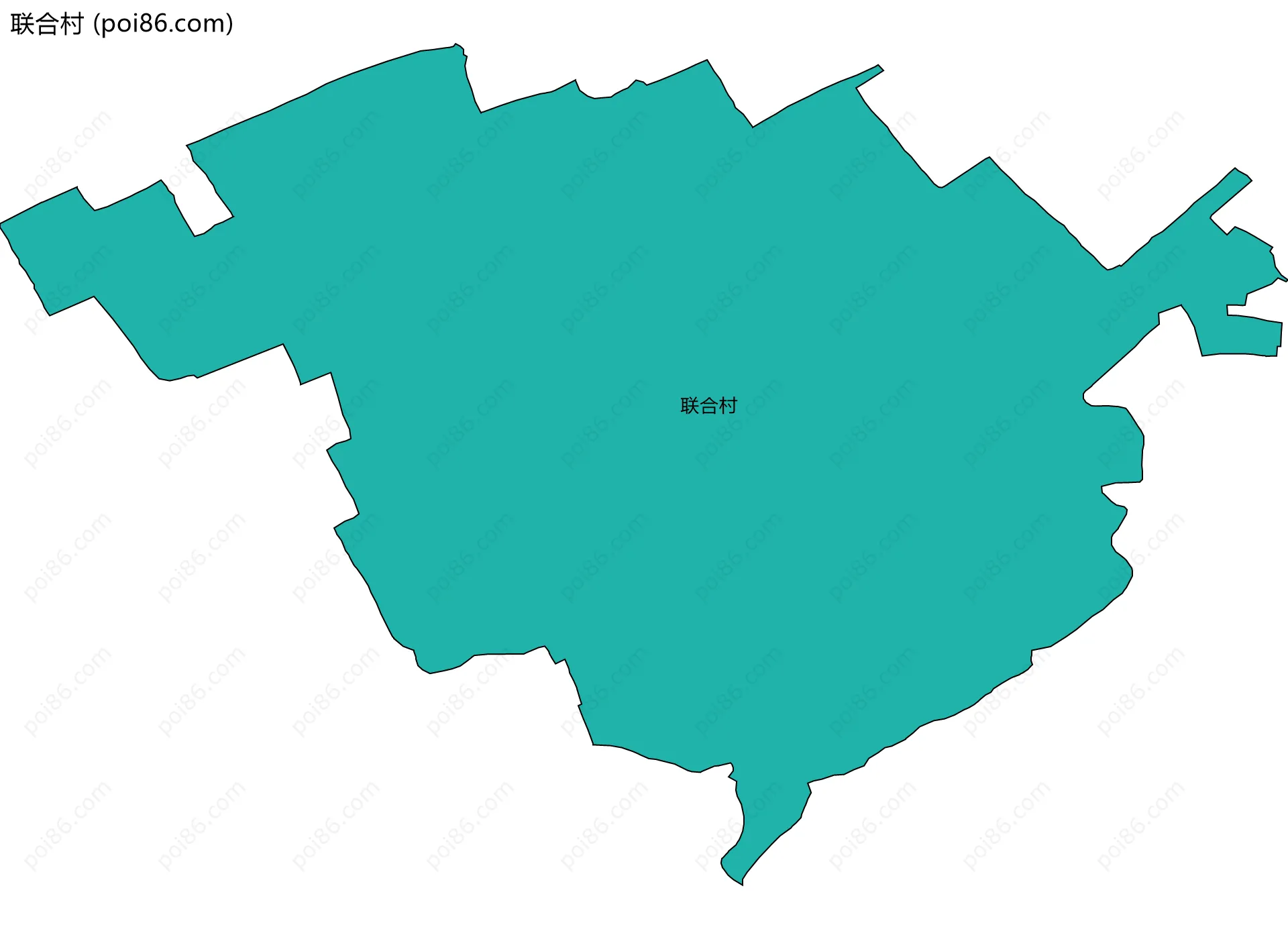 联合村边界地图