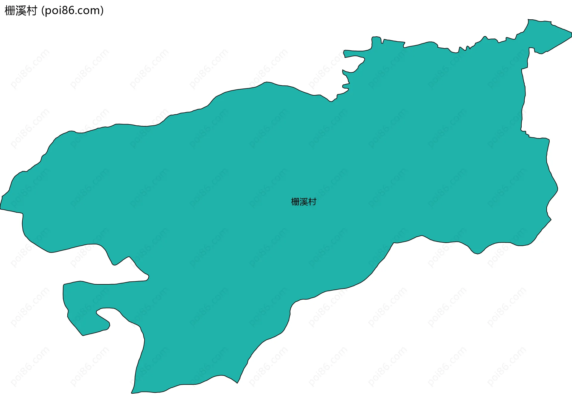 栅溪村边界地图