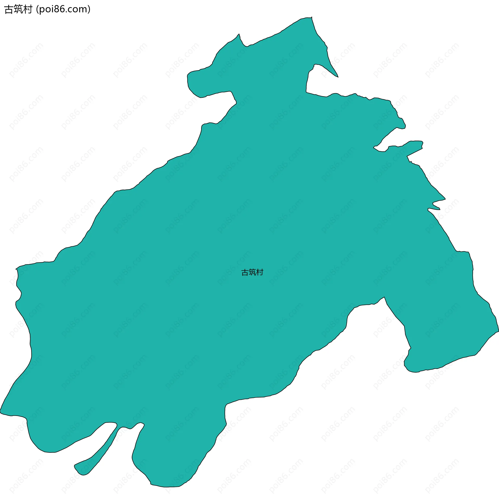 古筑村边界地图