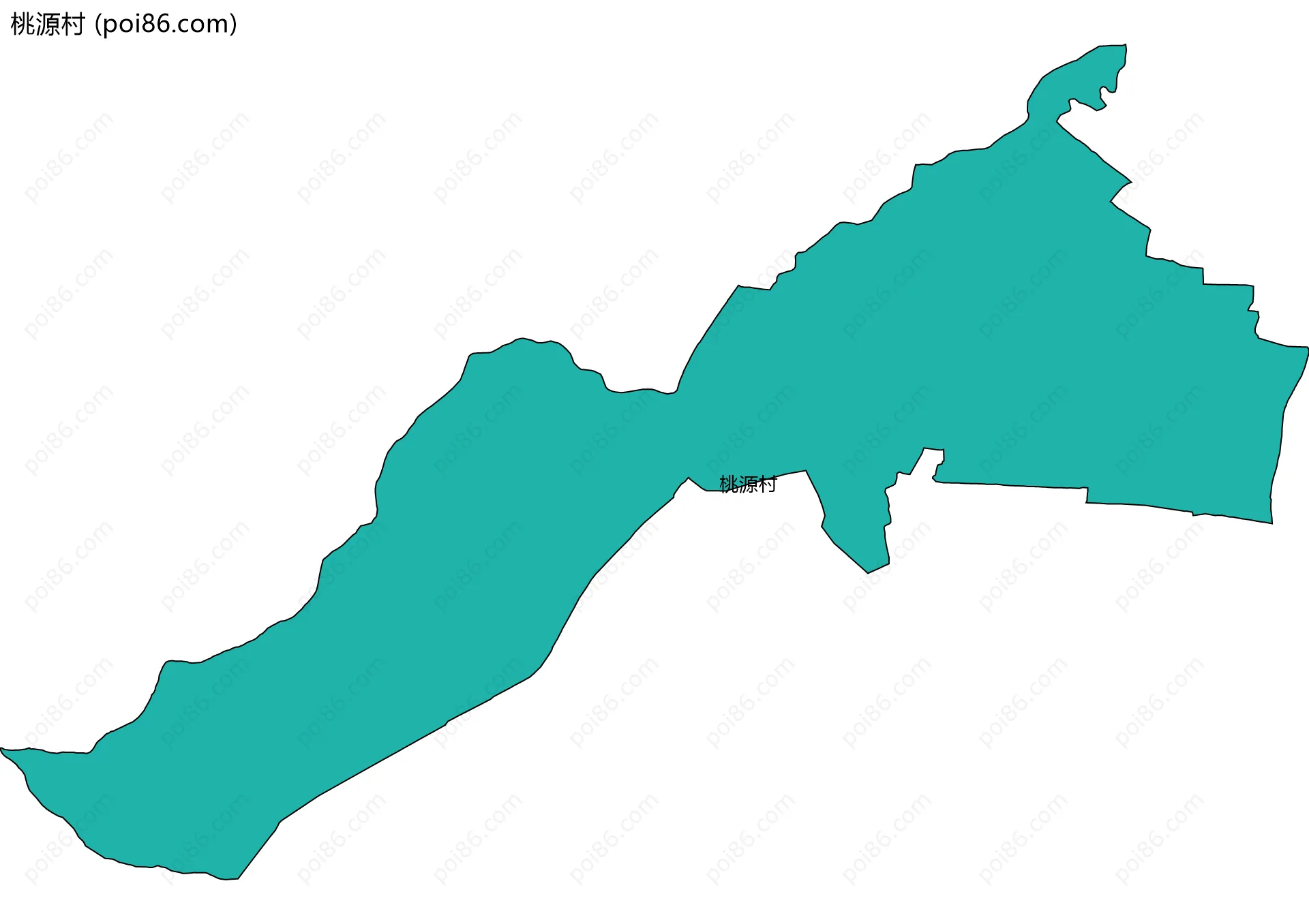 桃源村边界地图