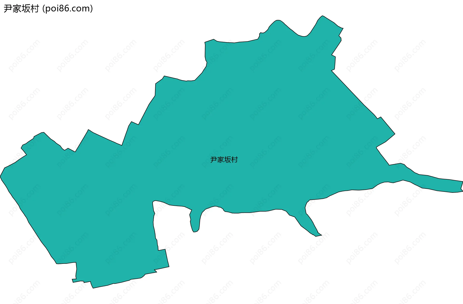 尹家坂村边界地图
