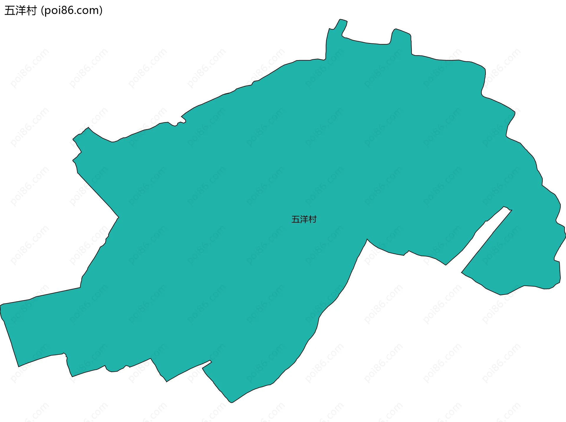 五洋村边界地图