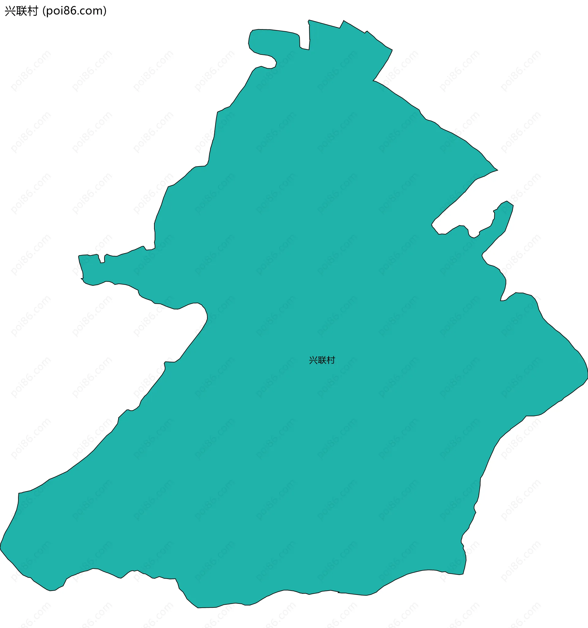 兴联村边界地图